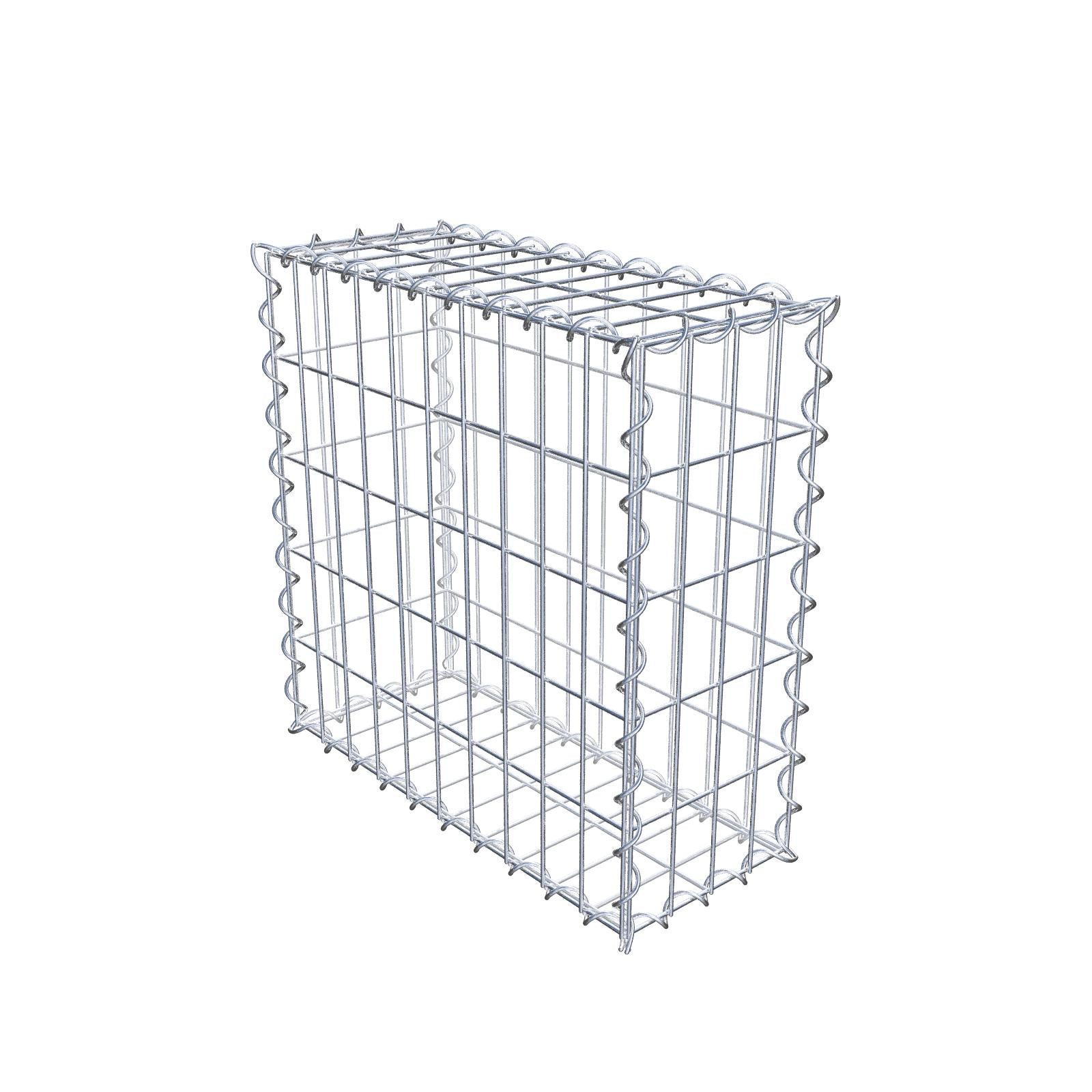 Gabion 50 cm x 50 cm x 20 cm (L x H x D), mesh size 5 cm x 10 cm, spiral