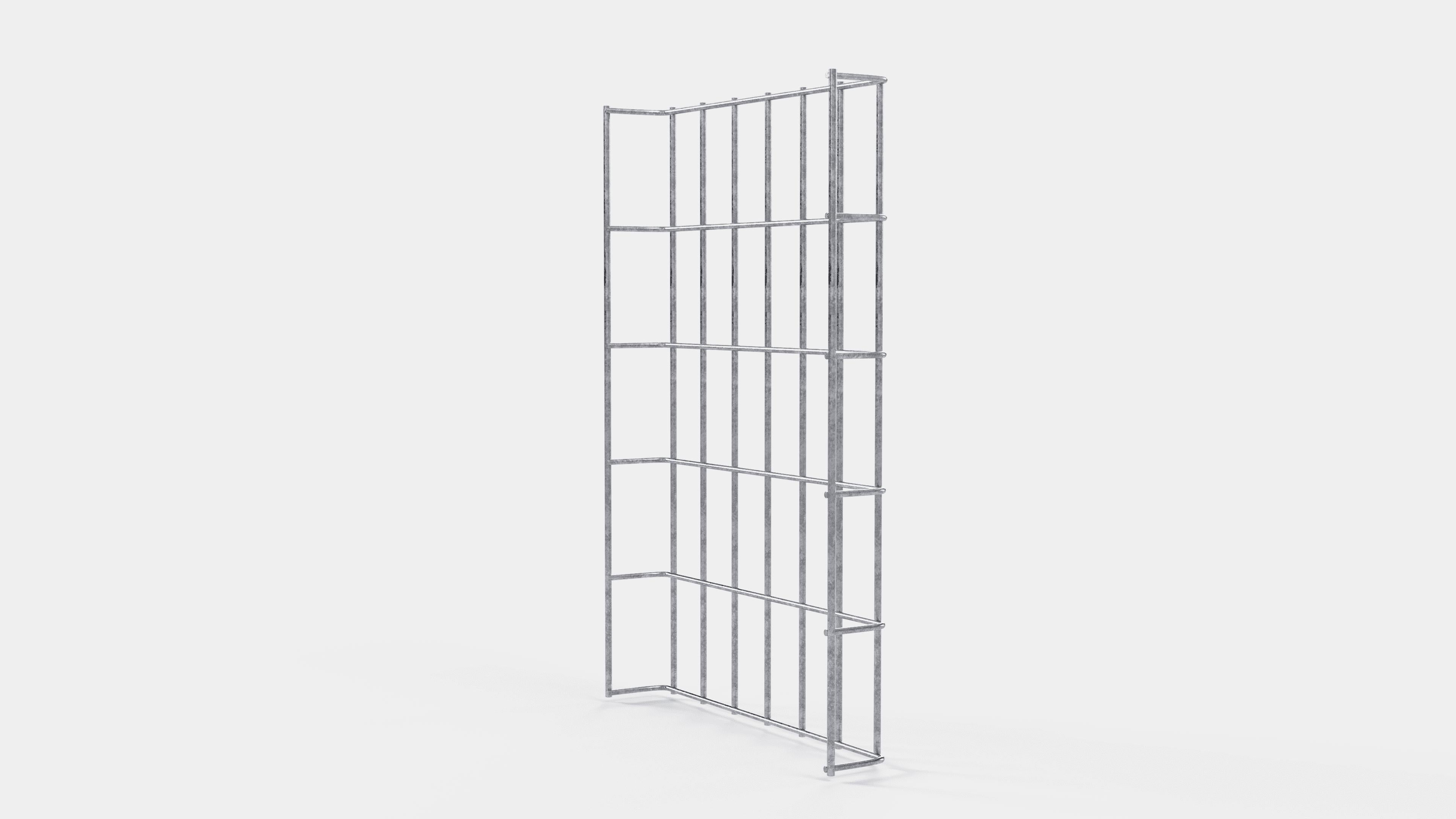 Lunghezza canalina 29 cm, profondità 5 cm, dimensione maglia 5 x 10 cm