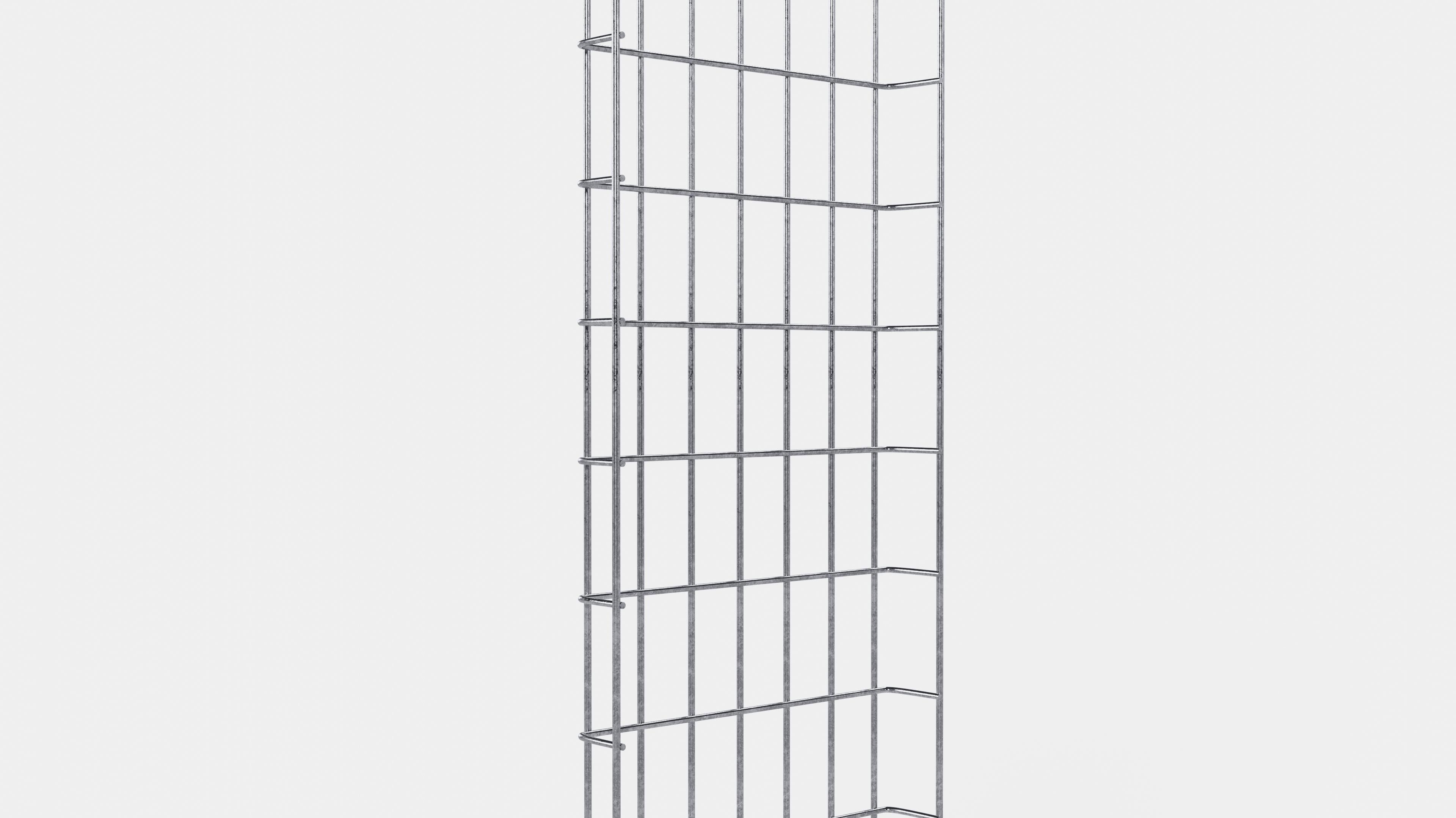 Lunghezza canalina 29 cm, profondità 5 cm, dimensione maglia 5 x 10 cm