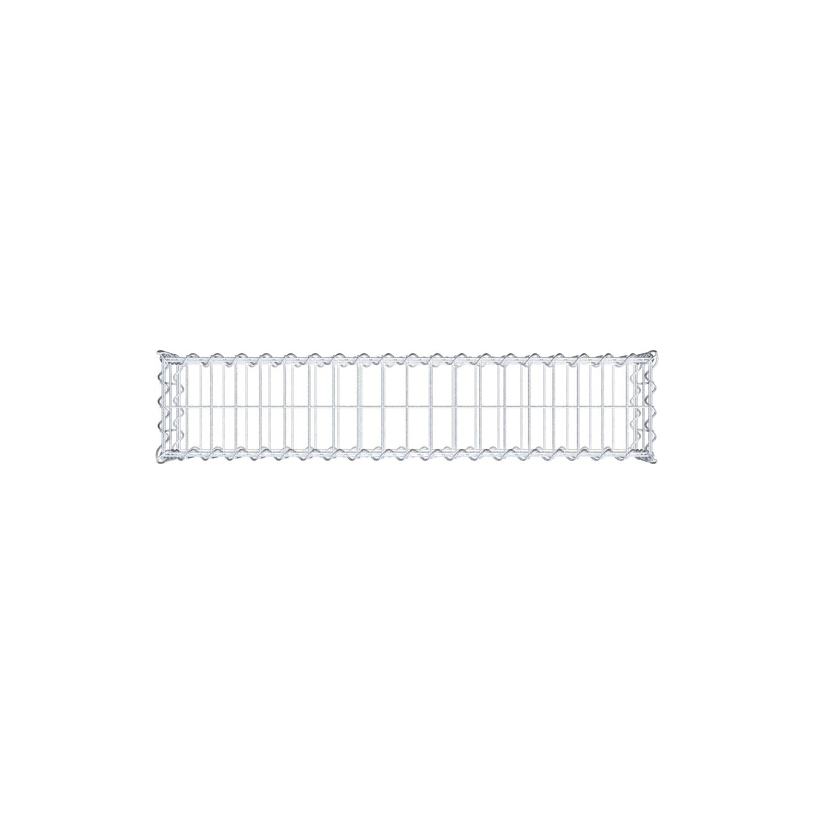 Gabião 100 cm x 20 cm x 20 cm (C x A x P), malhagem 5 cm x 10 cm, espiral