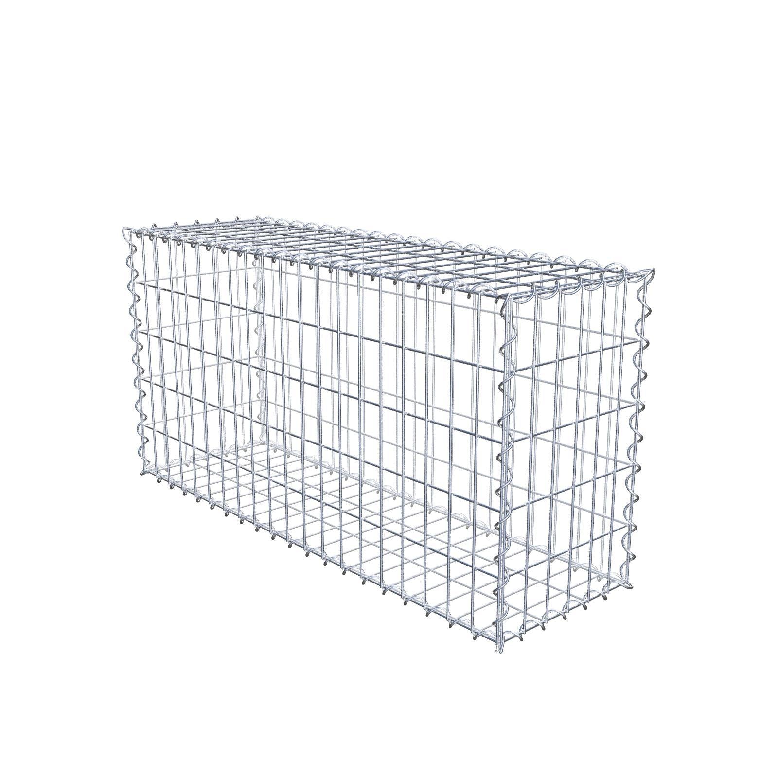 Economy set 3x Gabion 100 cm x 50 cm x 30 cm (L x H x D), mesh size 5 cm x 10 cm, spiral