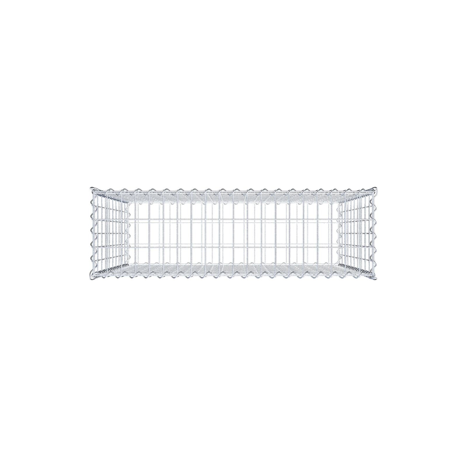 Gabbione 100 cm x 100 cm x 30 cm (L x H x P), maglia 5 cm x 10 cm, spirale