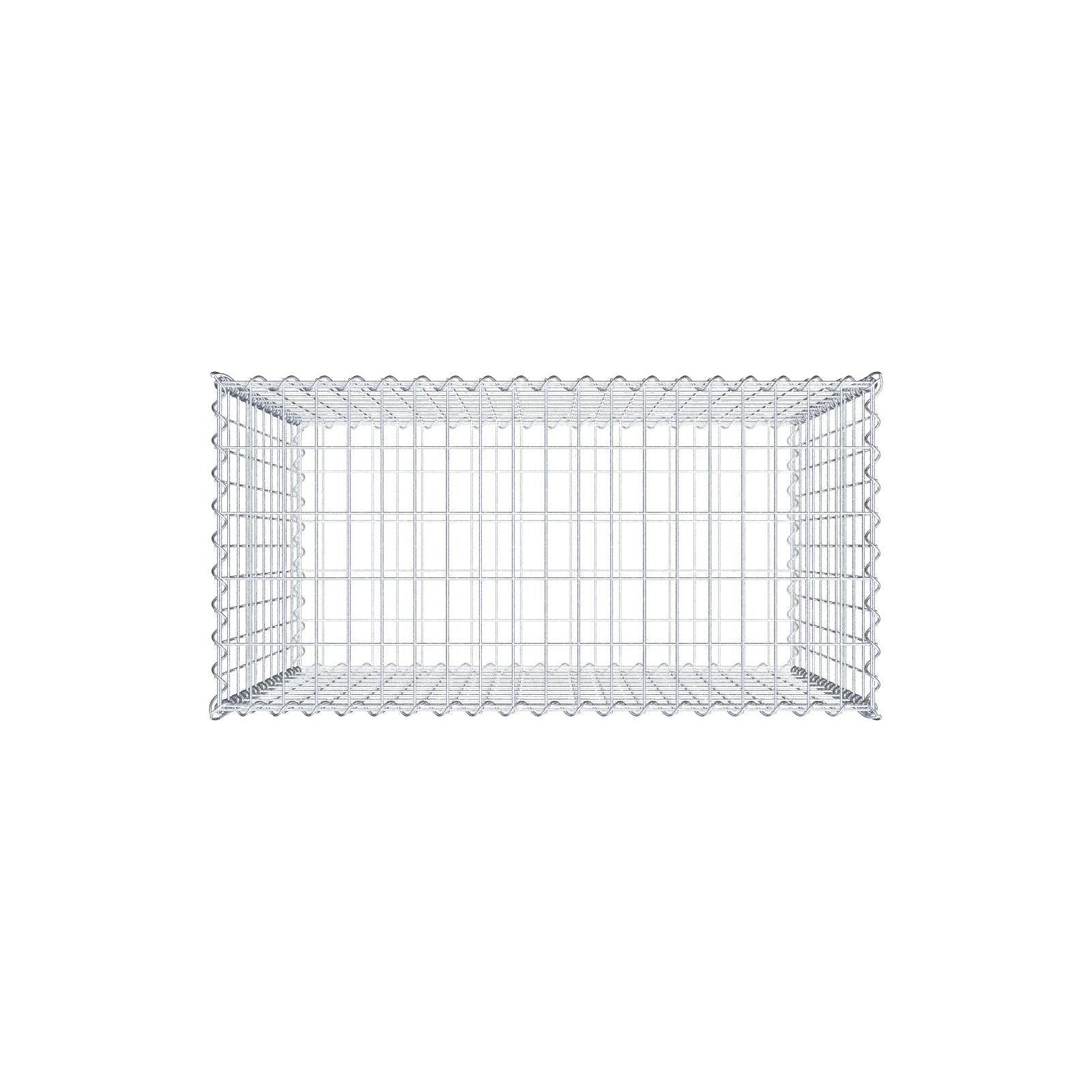 Gavión 100 cm x 100 cm x 50 cm (L x A x P), luz de malla 5 cm x 10 cm, en espiral