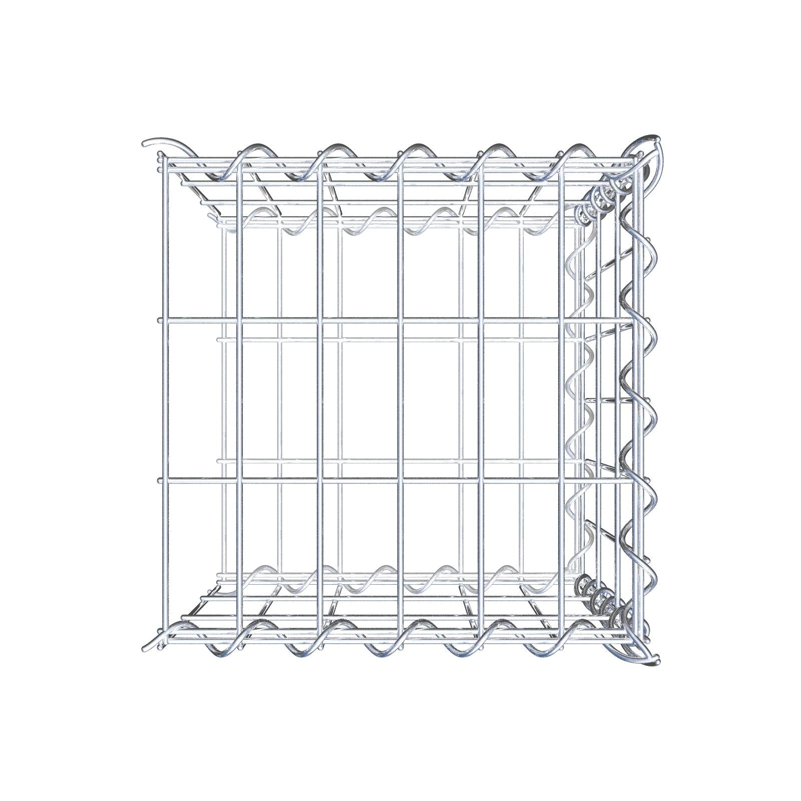 Gabbione aggiuntivo tipo 2 30 cm x 30 cm x 30 cm (L x A x P), dimensione maglia 5 cm x 10 cm, a spirale