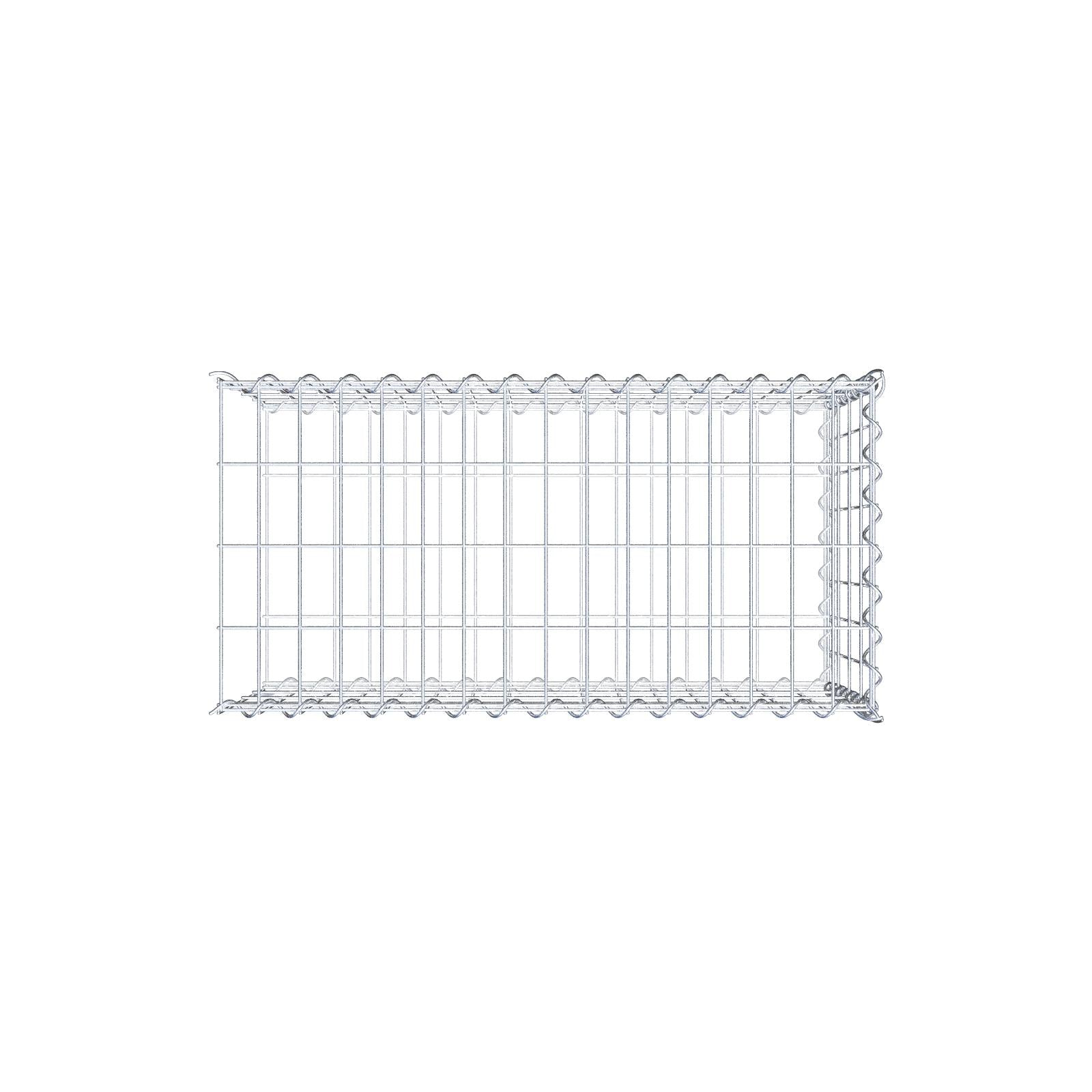 Extra gabion typ 2 80 cm x 40 cm x 40 cm (L x H x D), maskstorlek 5 cm x 10 cm, spiral