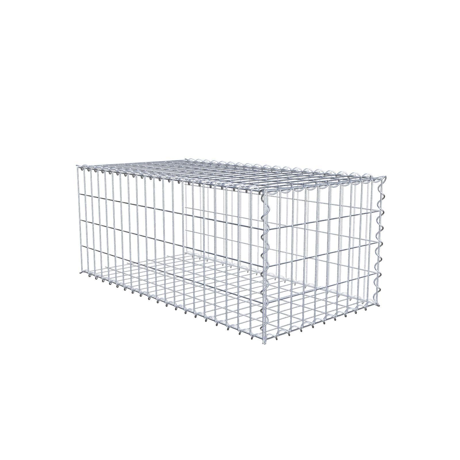 Grown-on gabion type 2 100 cm x 40 cm x 50 cm (L x H x D), mesh size 5 cm x 10 cm, spiral