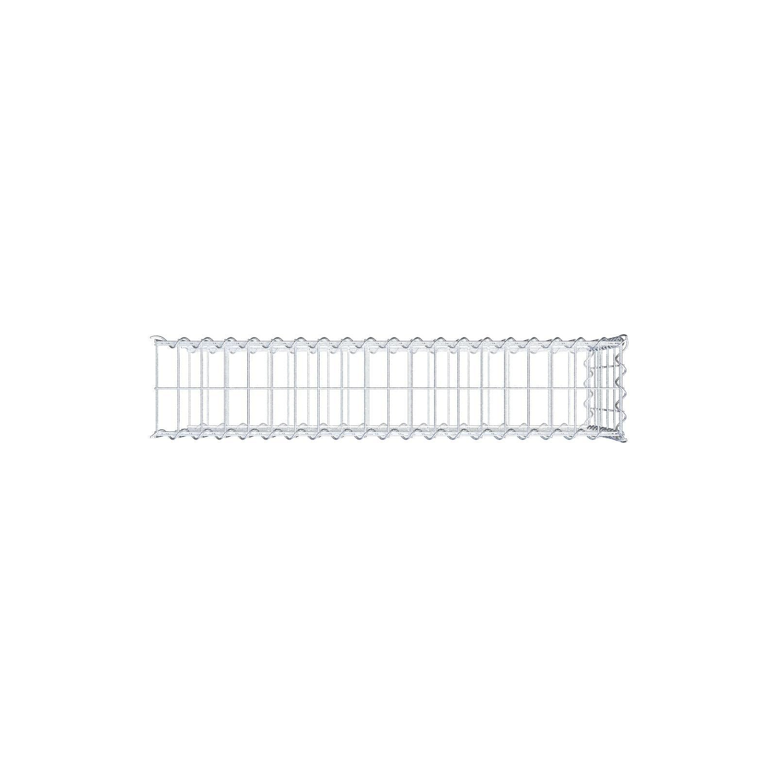 Gabião tipo 2 100 cm x 50 cm x 20 cm (C x A x P), malhagem 5 cm x 10 cm, espiral