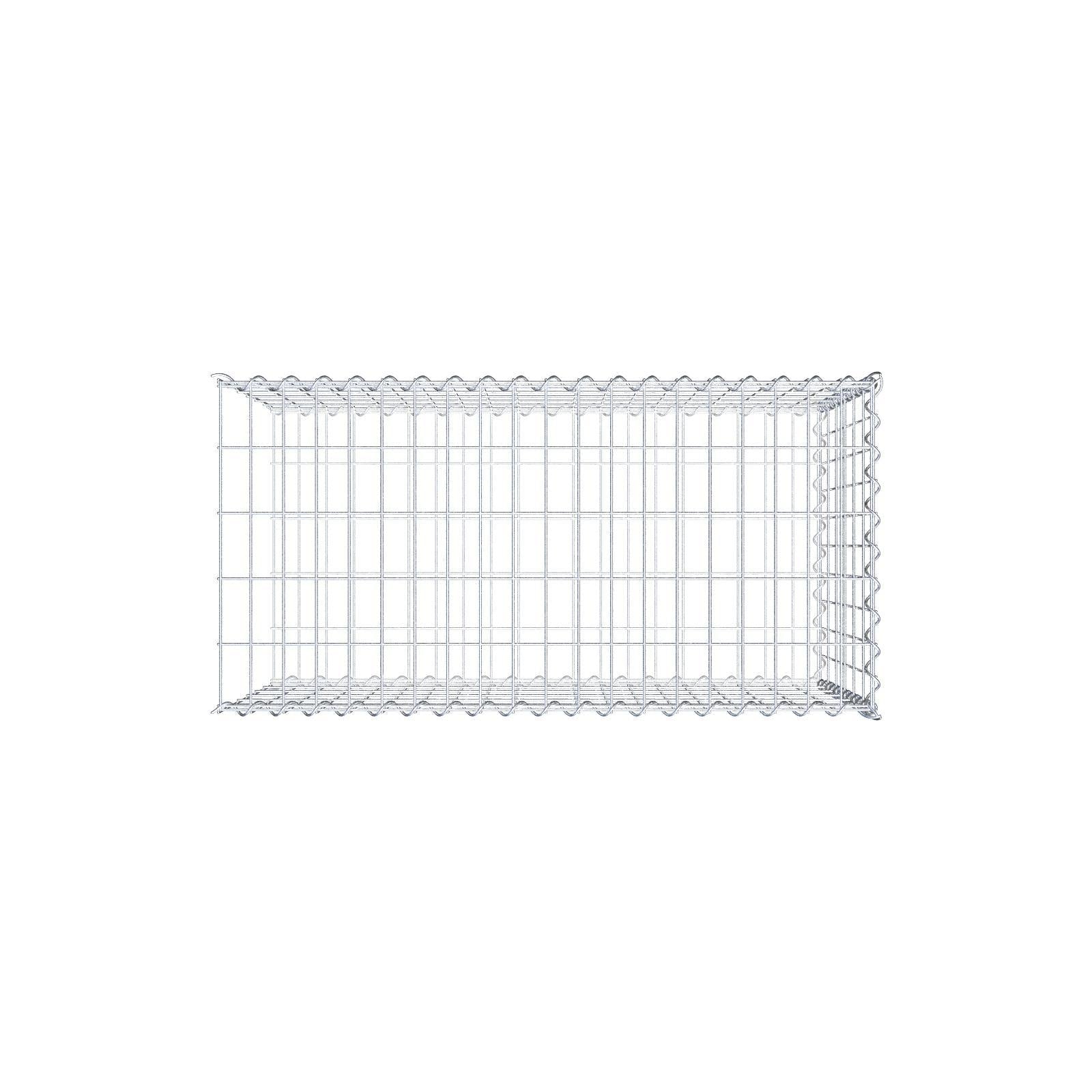 Add-on schanskorf type 2 100 cm x 60 cm x 50 cm (L x H x D), maaswijdte 5 cm x 10 cm, spiraalvormig
