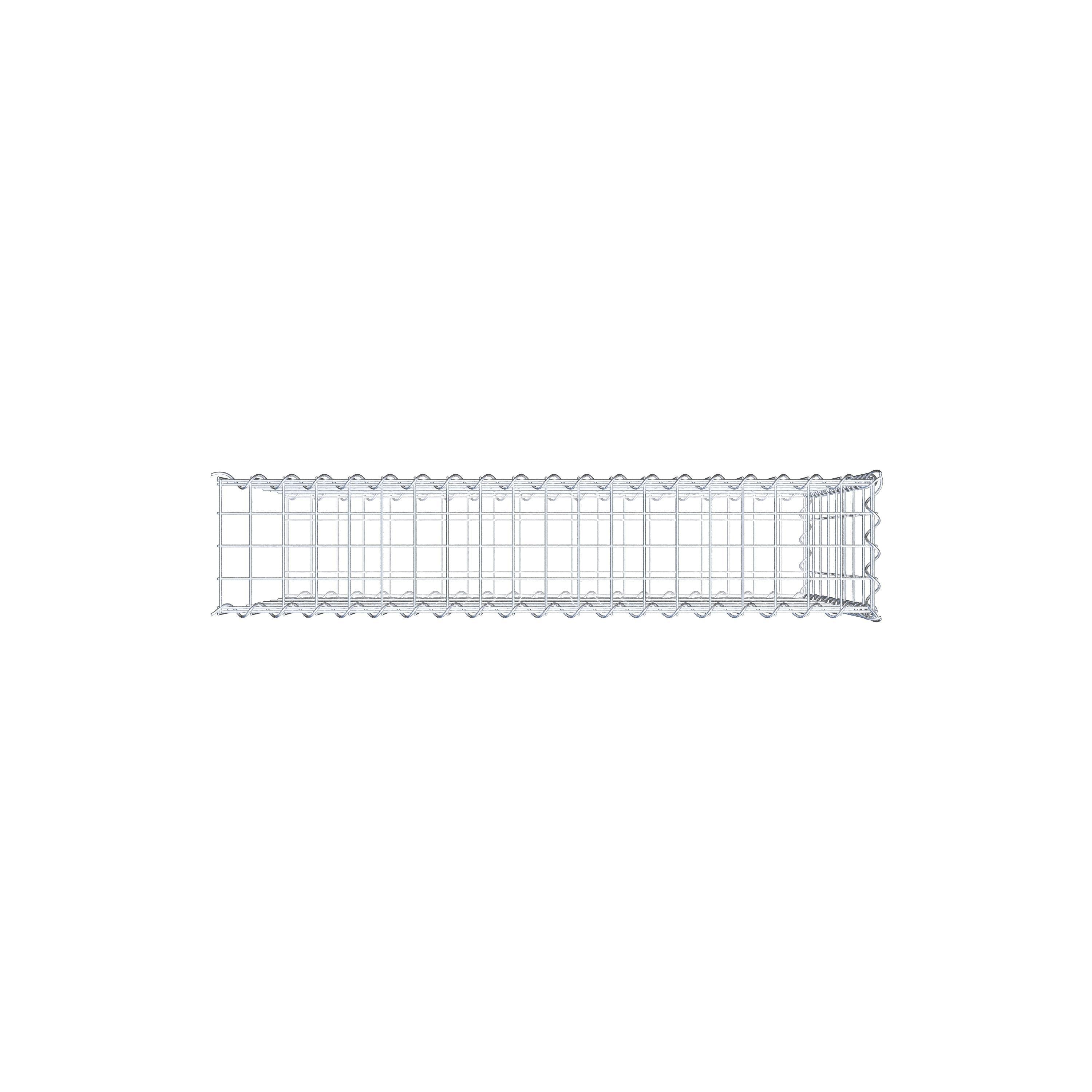 Grown-on gabion type 2 100 cm x 80 cm x 20 cm (L x H x D), mesh size 5 cm x 10 cm, spiral