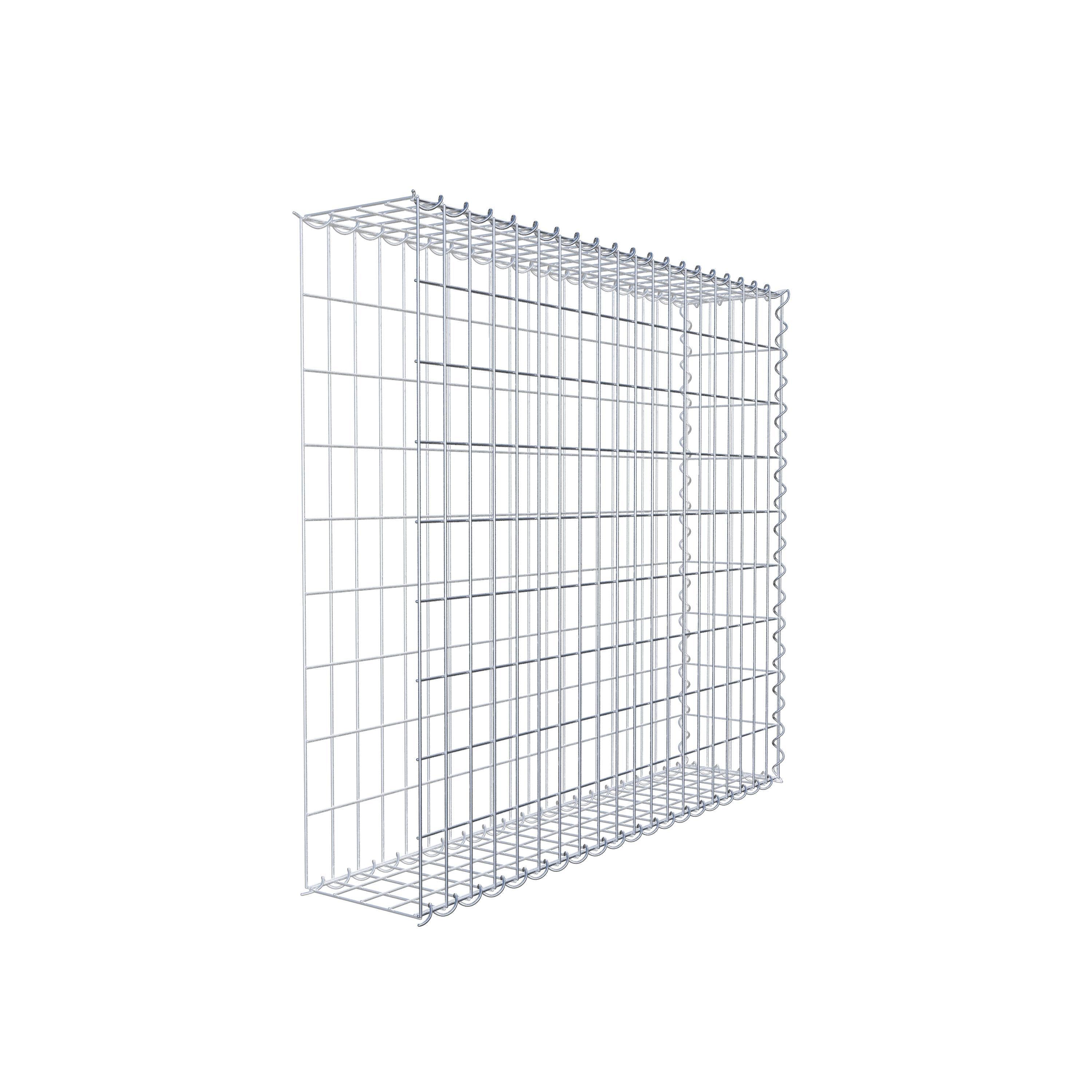 Gabion rapporté type 2 100 cm x 90 cm x 20 cm (L x H x P), mailles 5 cm x 10 cm, spirale