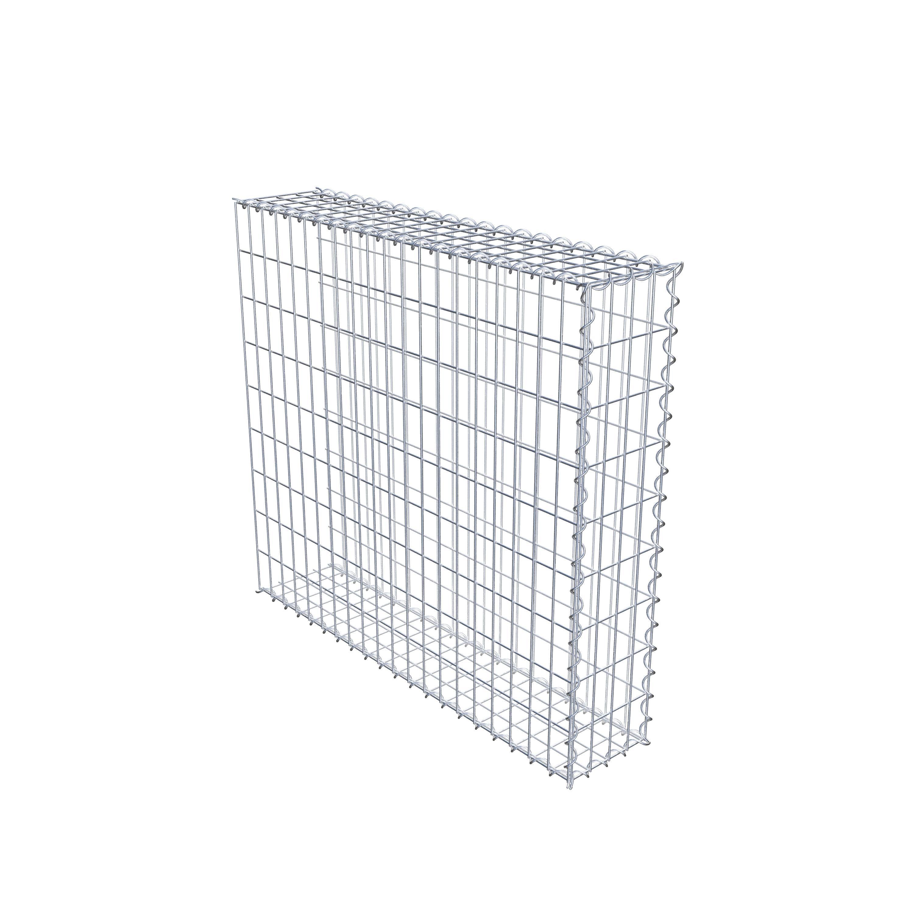Gabion rapporté type 2 100 cm x 90 cm x 20 cm (L x H x P), mailles 5 cm x 10 cm, spirale