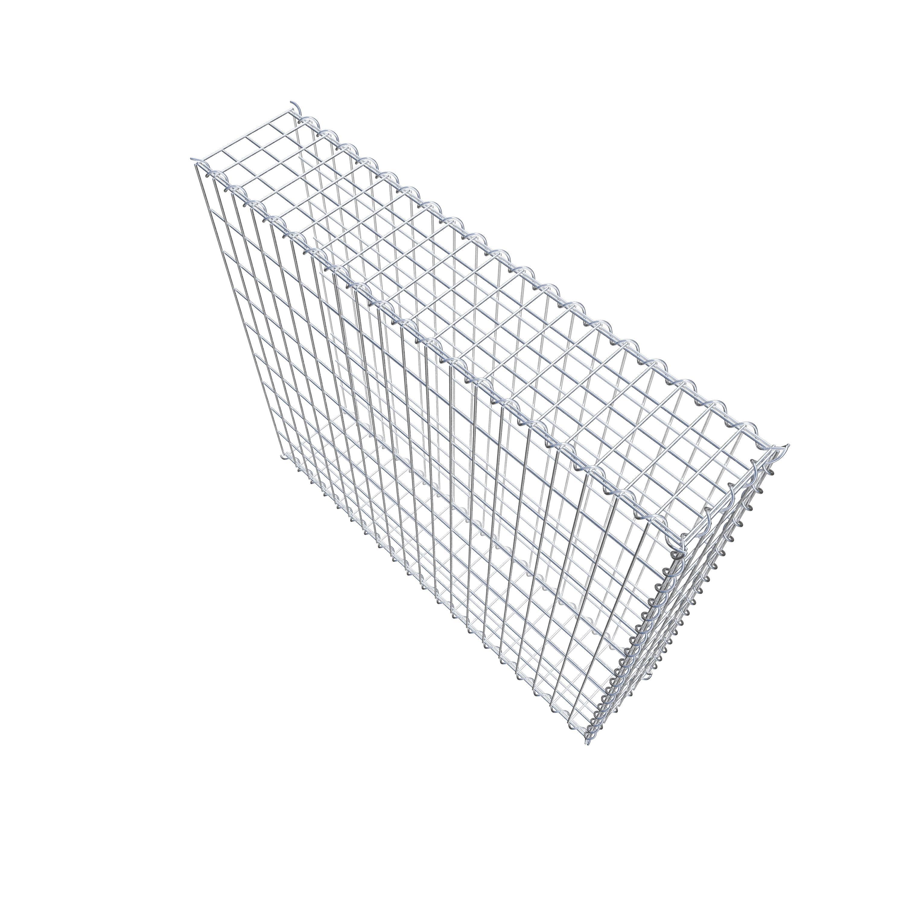 Gabion rapporté type 2 100 cm x 90 cm x 20 cm (L x H x P), mailles 5 cm x 10 cm, spirale