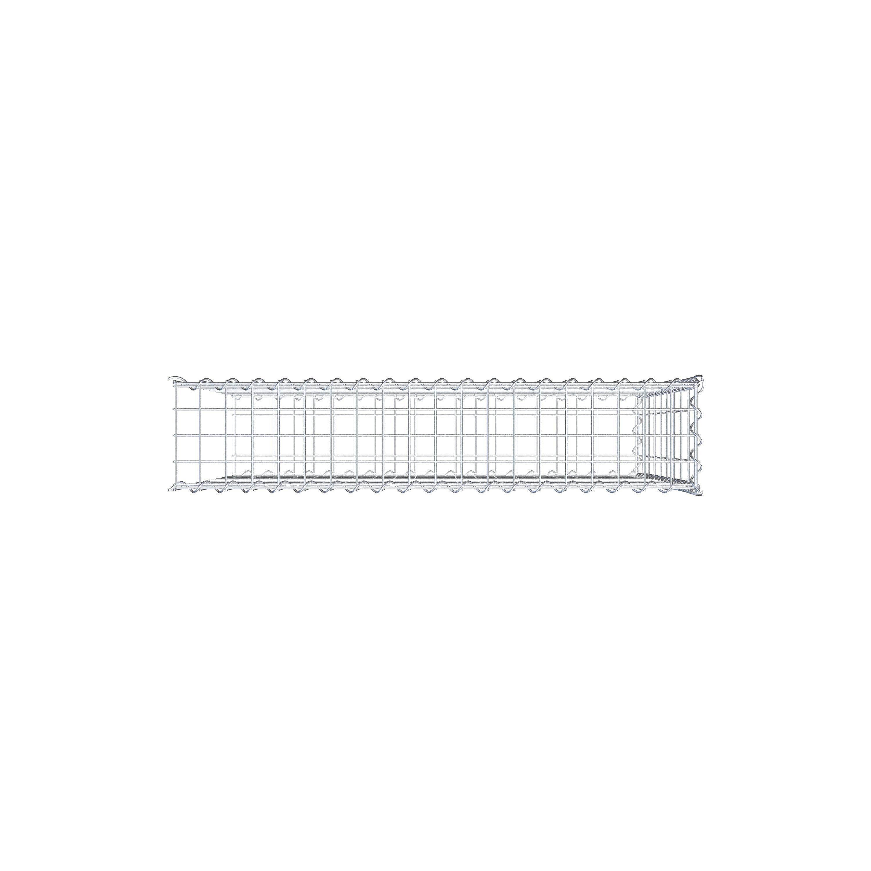 Gabion rapporté type 2 100 cm x 90 cm x 20 cm (L x H x P), mailles 5 cm x 10 cm, spirale
