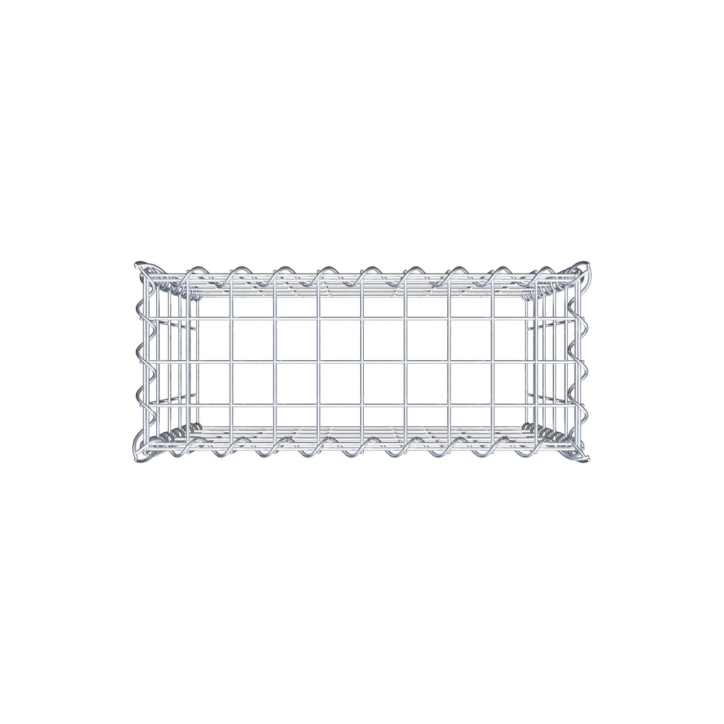 Gavión adulto tipo 3 50 cm x 50 cm x 20 cm (largo x alto x profundidad), tamaño de malla 5 cm x 10 cm, espiral