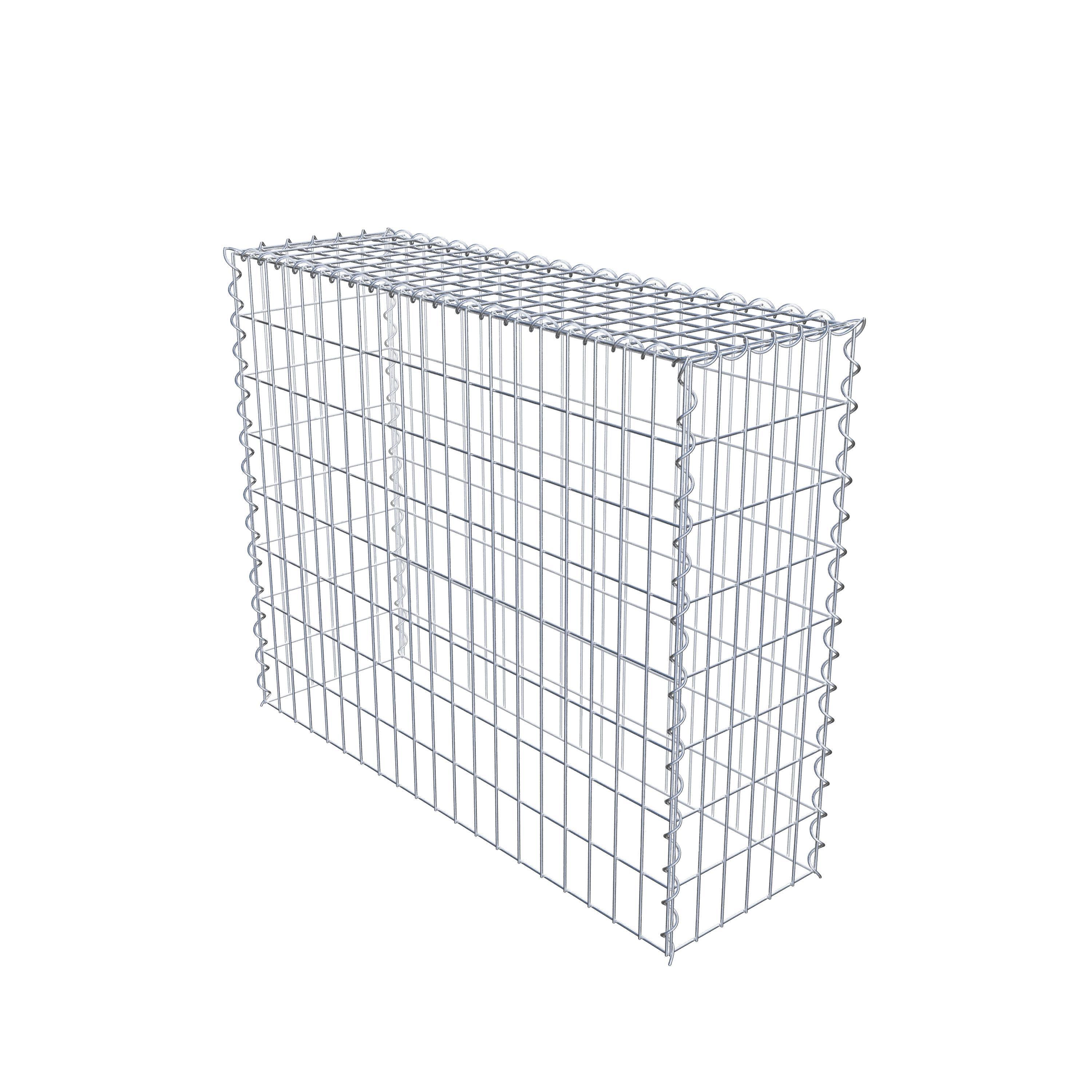 Gavión adulto tipo 3 100 cm x 80 cm x 30 cm (largo x alto x profundidad), tamaño de malla 5 cm x 10 cm, espiral