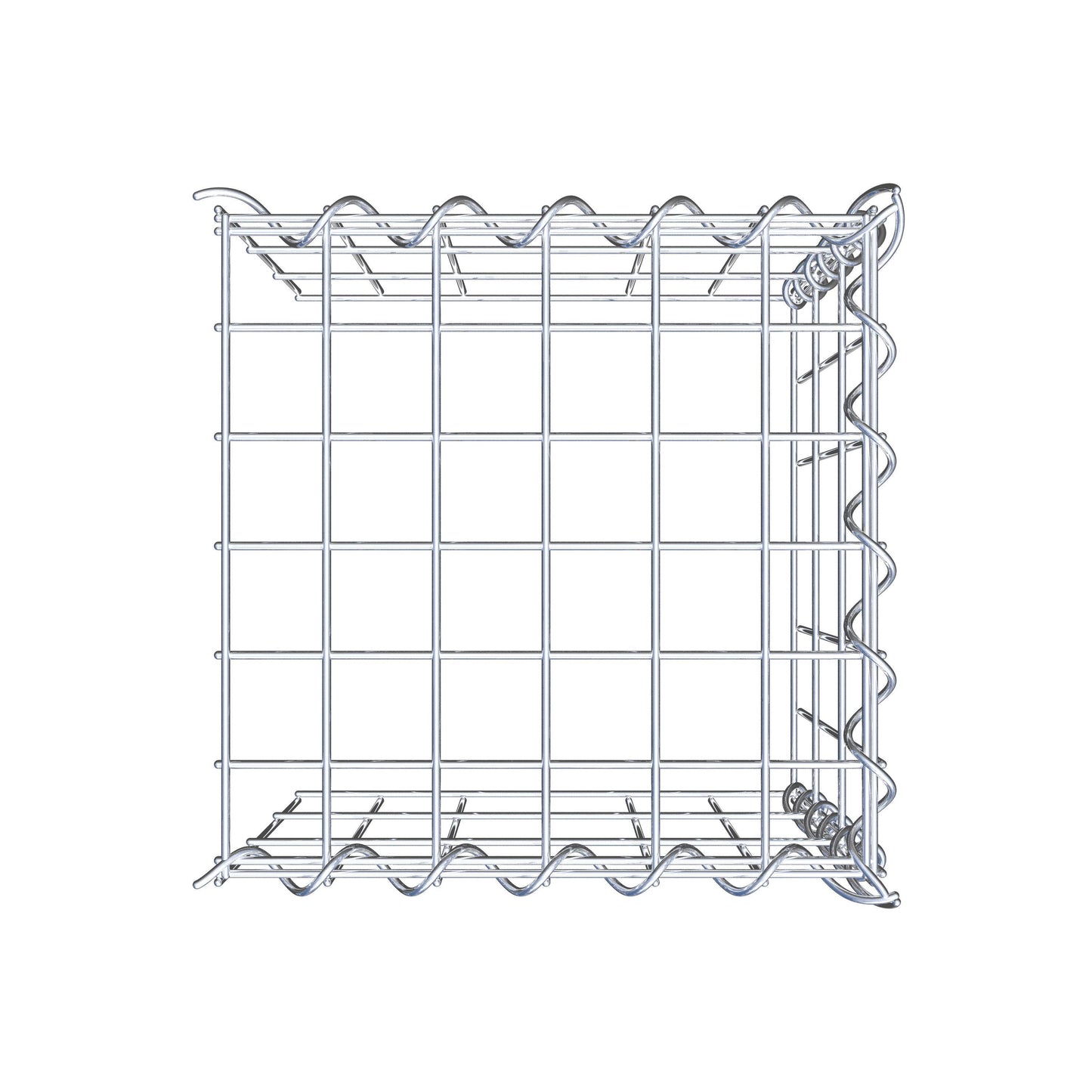 Gabion rapporté type 4 30 cm x 30 cm x 30 cm (L x H x P), mailles 5 cm x 10 cm, spirale
