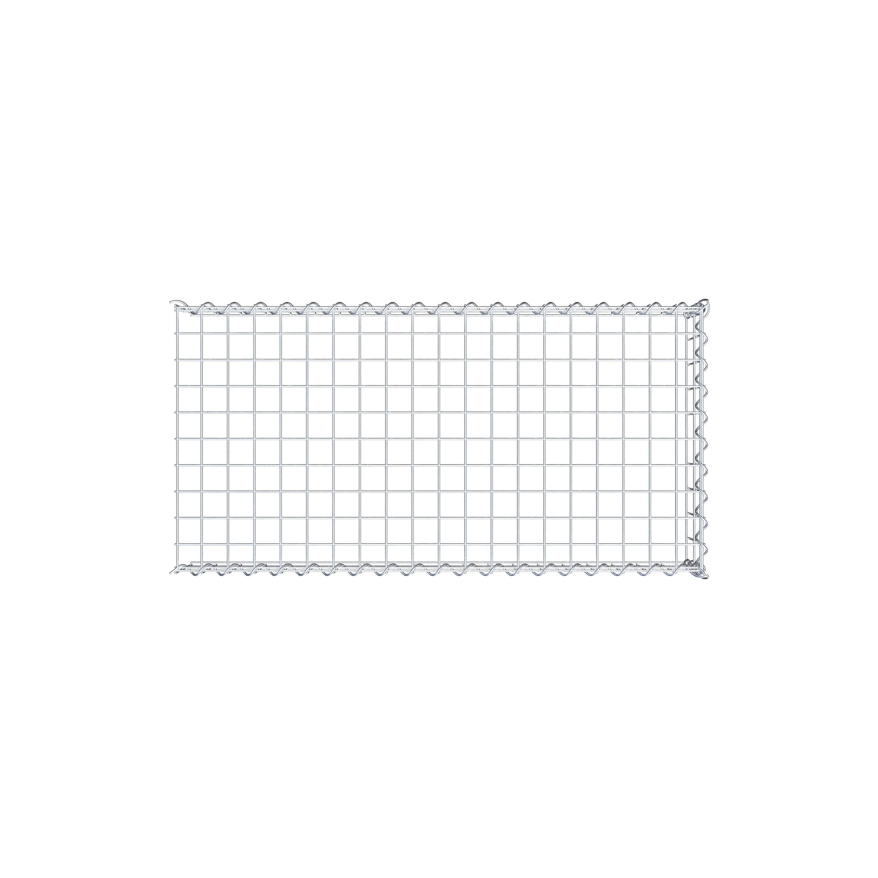 Grown-on gabion type 4 100 cm x 20 cm x 50 cm (L x H x D), mesh size 5 cm x 10 cm, spiral