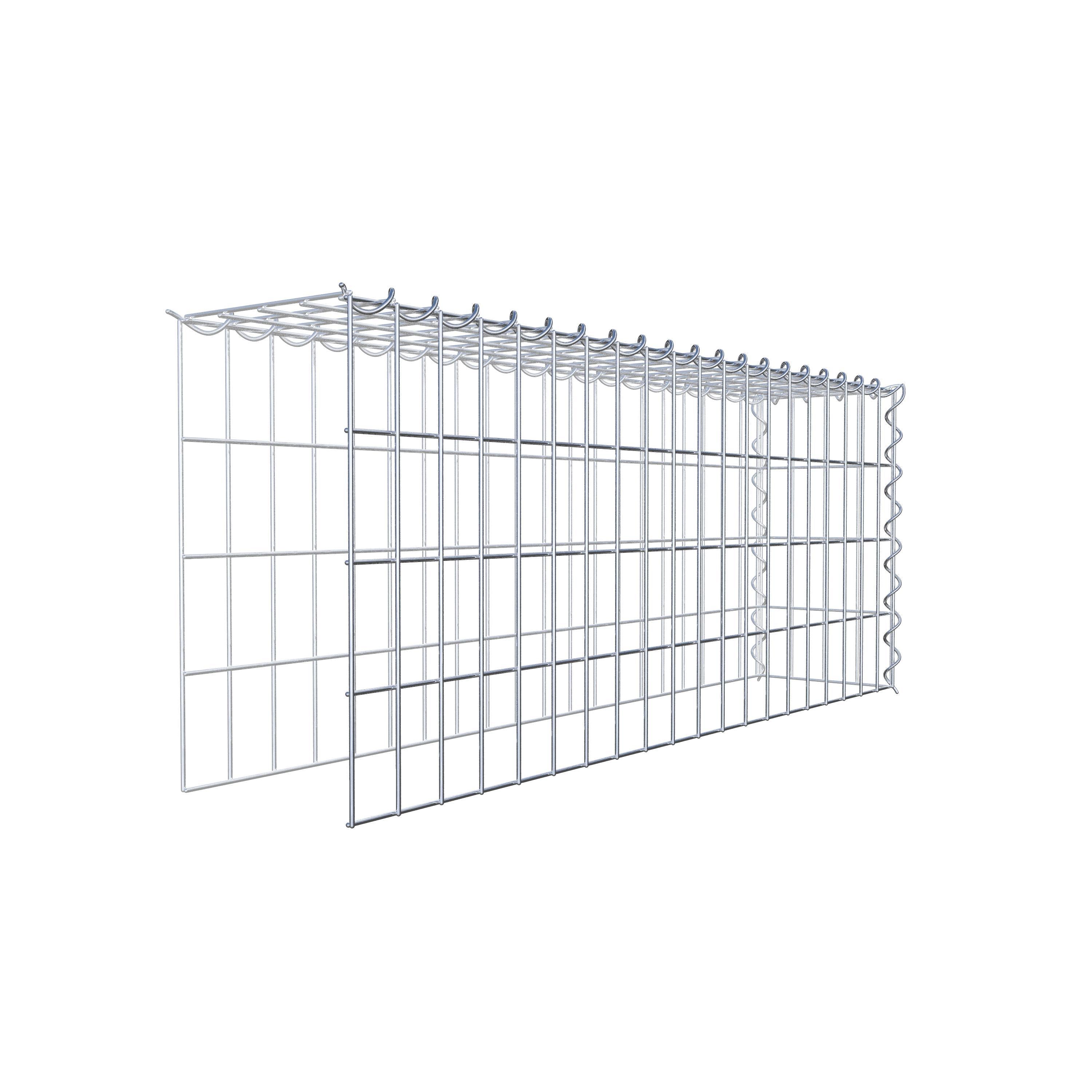 Gabion rapporté type 4 100 cm x 40 cm x 20 cm (L x H x P), mailles 5 cm x 10 cm, spirale