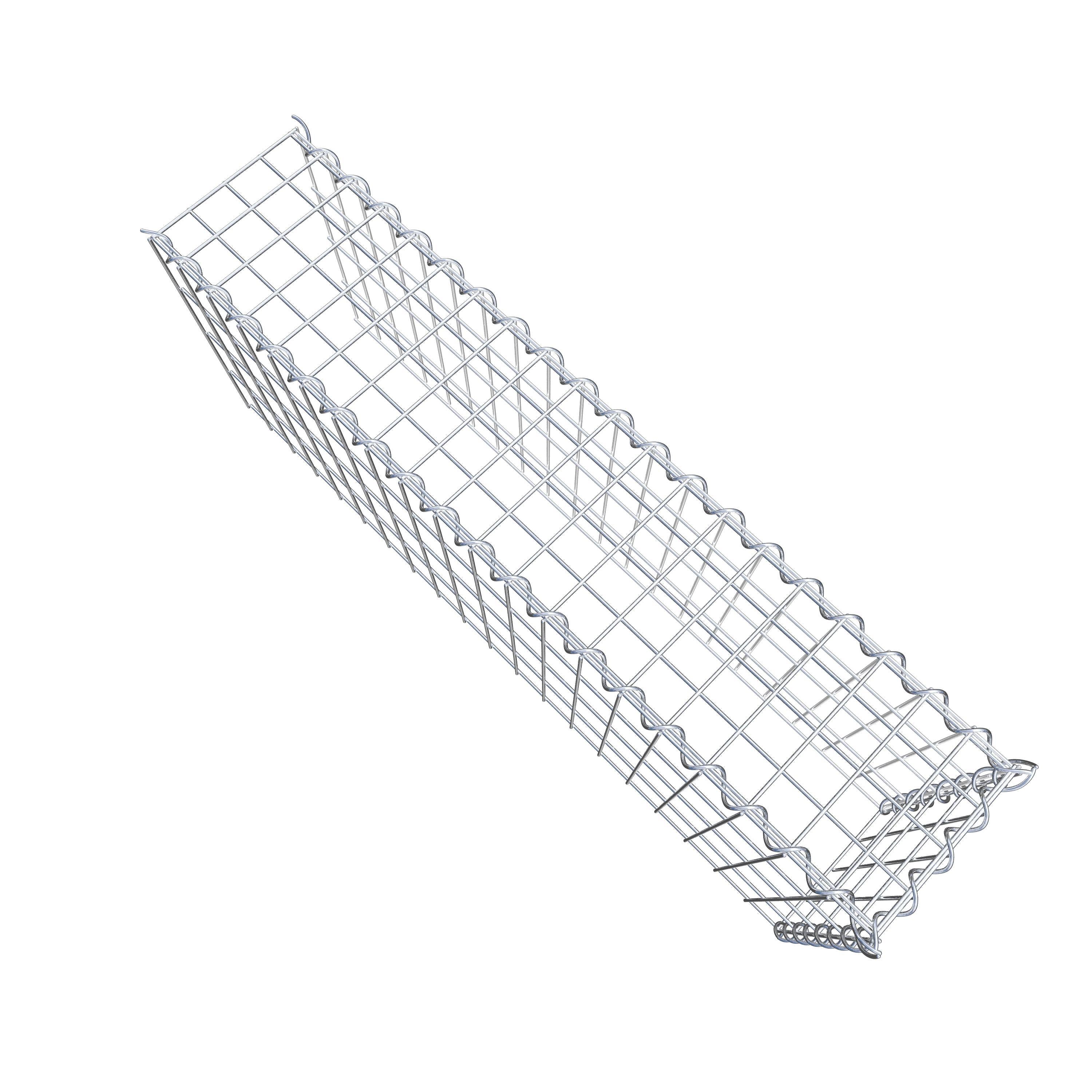 Gabion rapporté type 4 100 cm x 40 cm x 20 cm (L x H x P), mailles 5 cm x 10 cm, spirale