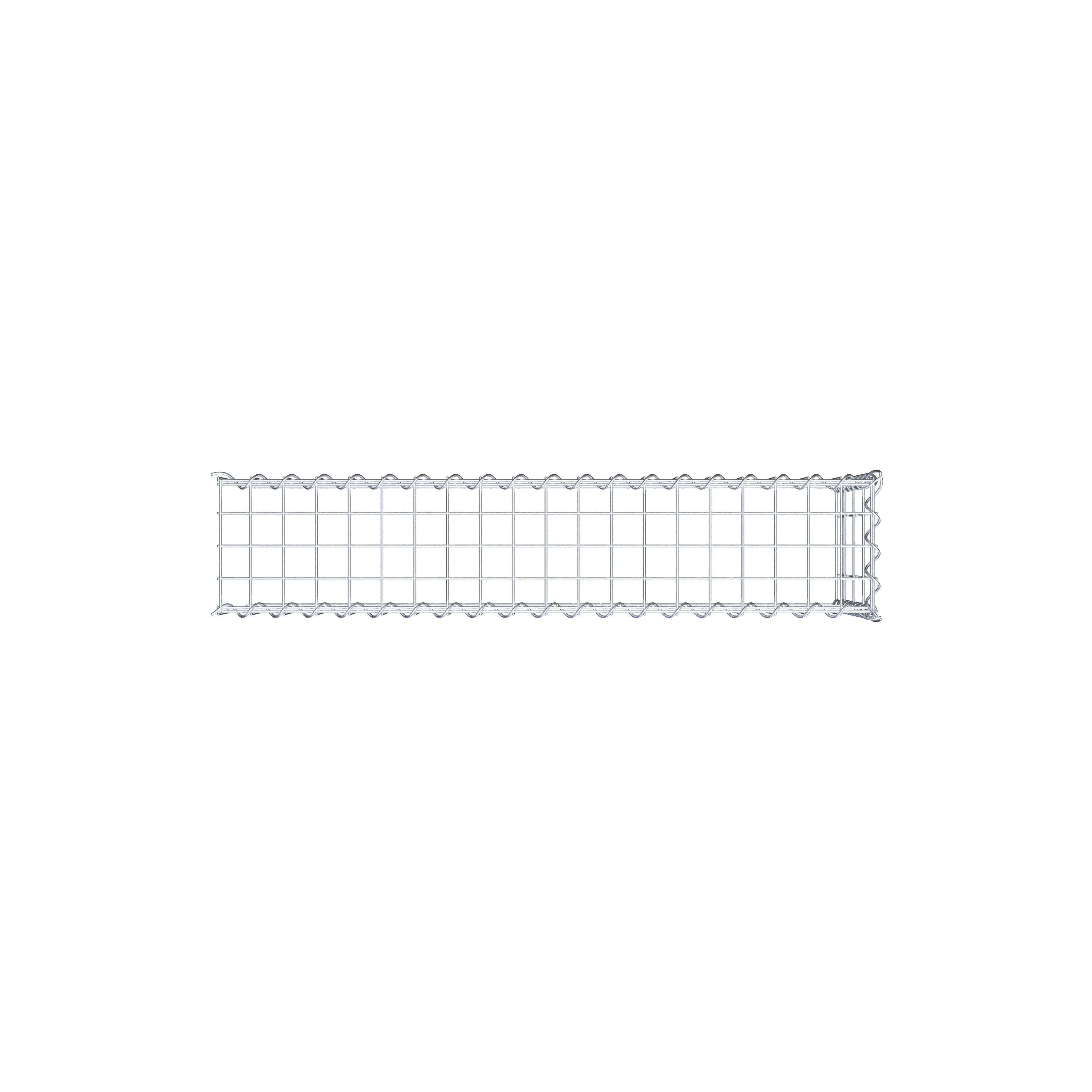 Gabion rapporté type 4 100 cm x 40 cm x 20 cm (L x H x P), mailles 5 cm x 10 cm, spirale