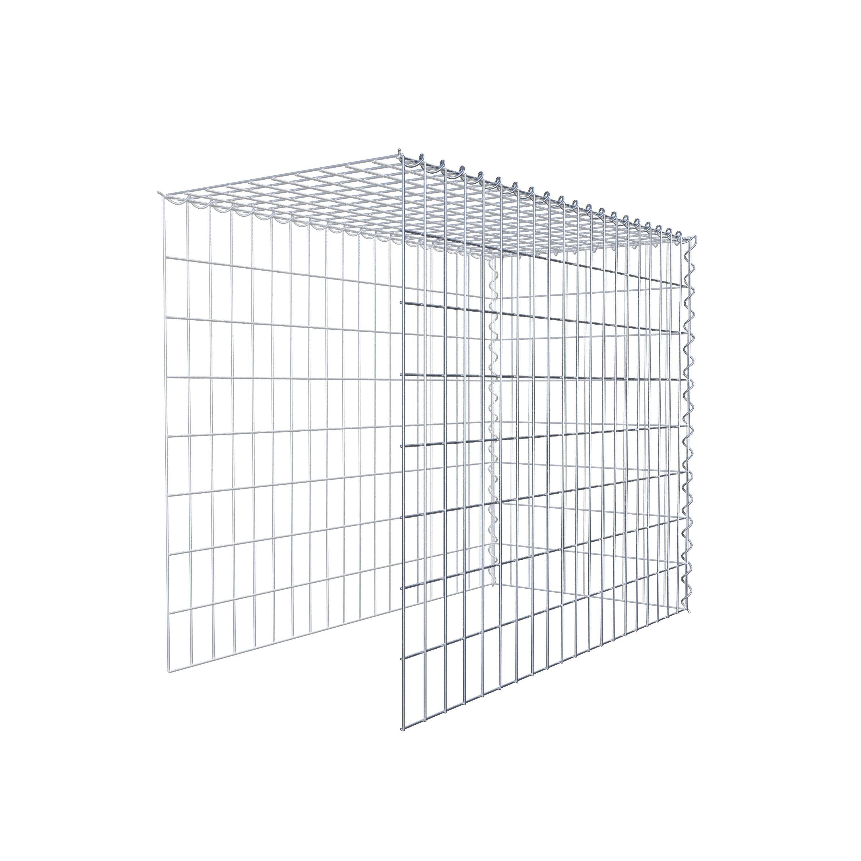 Gavión complementario tipo 4 100 cm x 80 cm x 50 cm (L x A x P), luz de malla 5 cm x 10 cm, en espiral