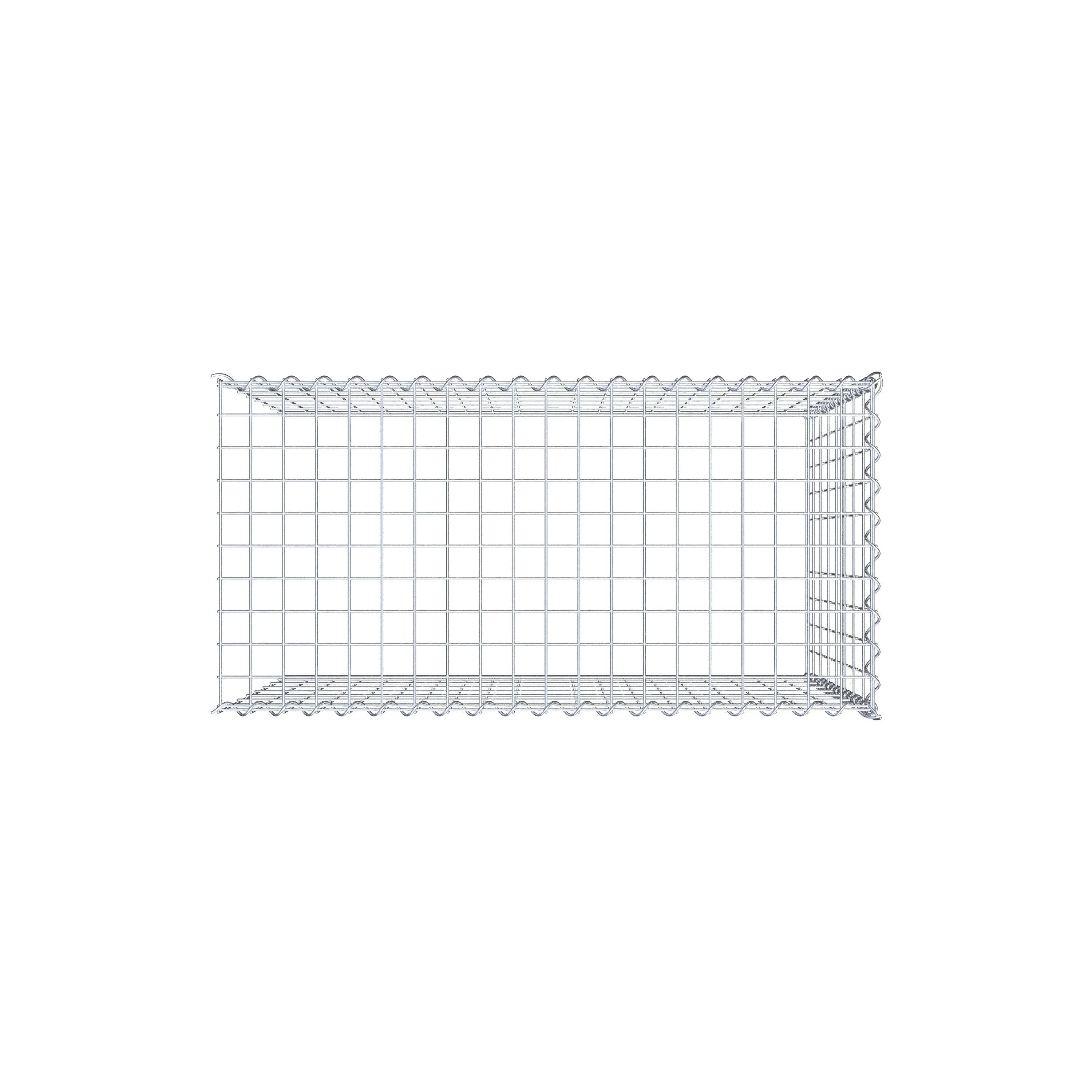 Gavión complementario tipo 4 100 cm x 80 cm x 50 cm (L x A x P), luz de malla 5 cm x 10 cm, en espiral
