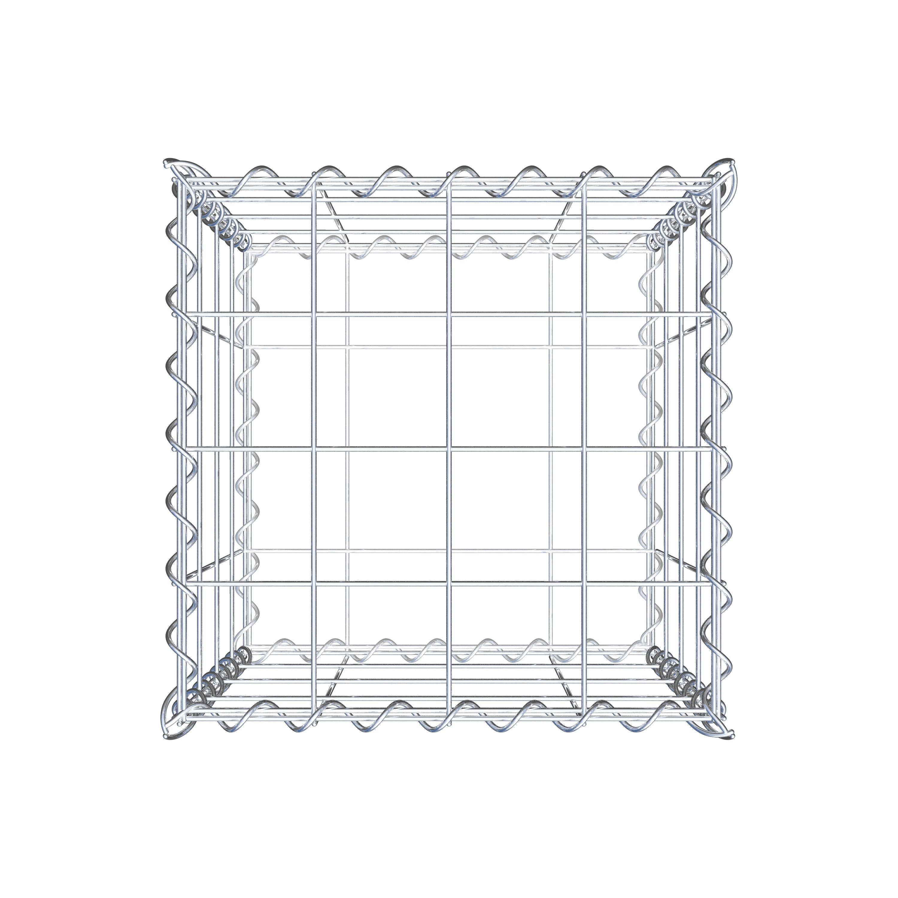 Gabion 40 cm x 40 cm x 40 cm (L x H x D), maskestørrelse 10 cm x 10 cm, spiral