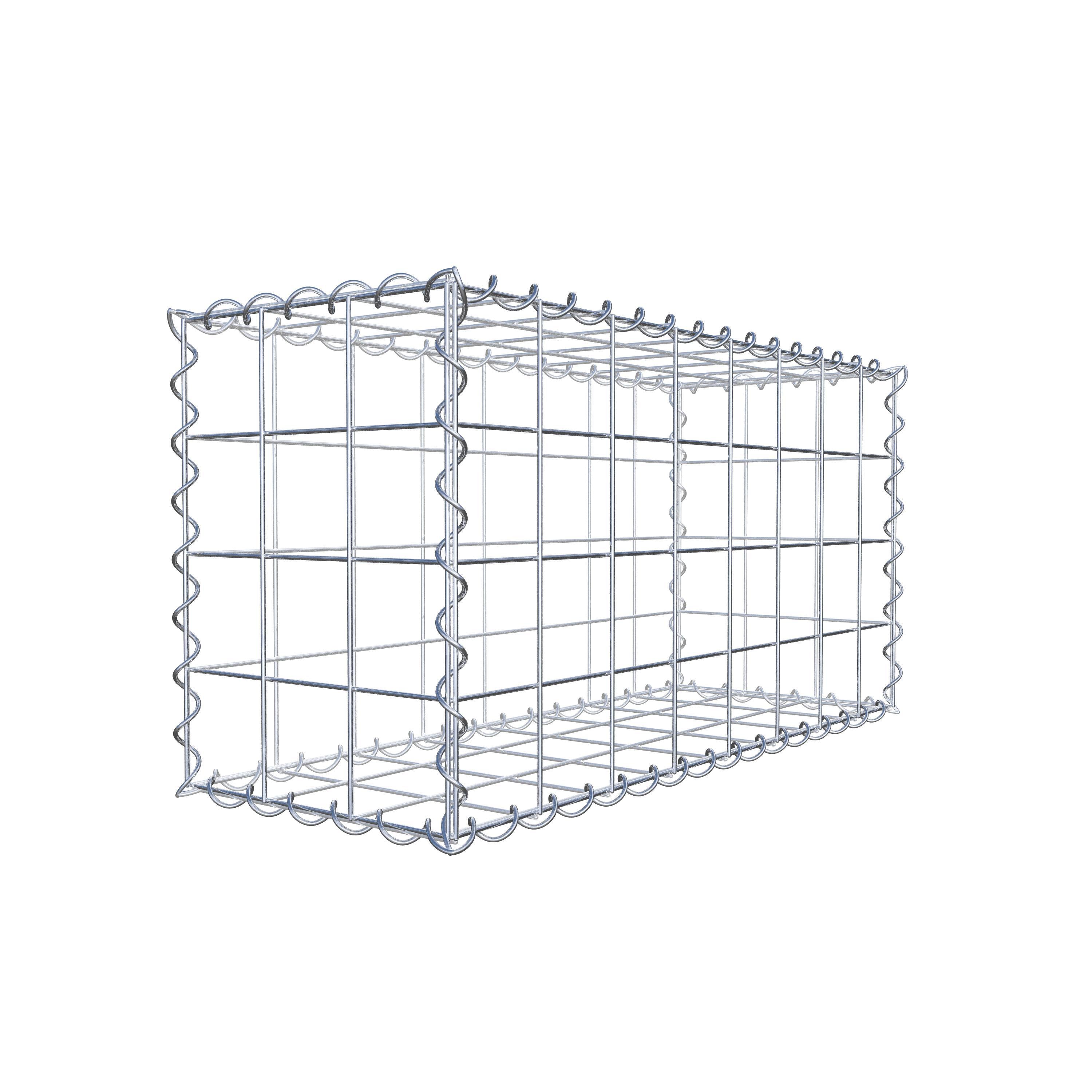 Gabion 80 cm x 40 cm x 30 cm (L x H x P), mailles 10 cm x 10 cm, spirale