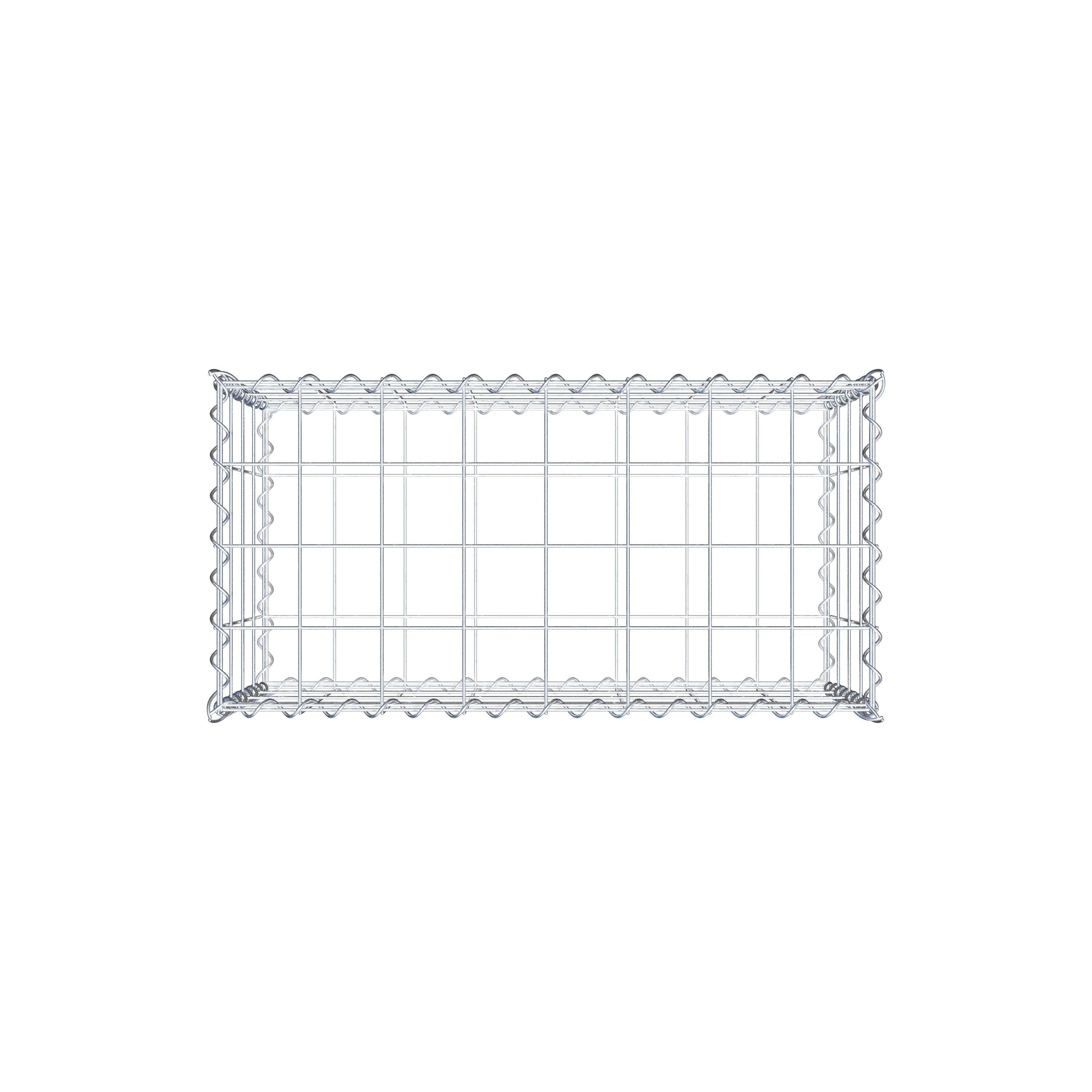 Gabion 80 cm x 40 cm x 40 cm (L x H x D), mesh size 10 cm x 10 cm, spiral