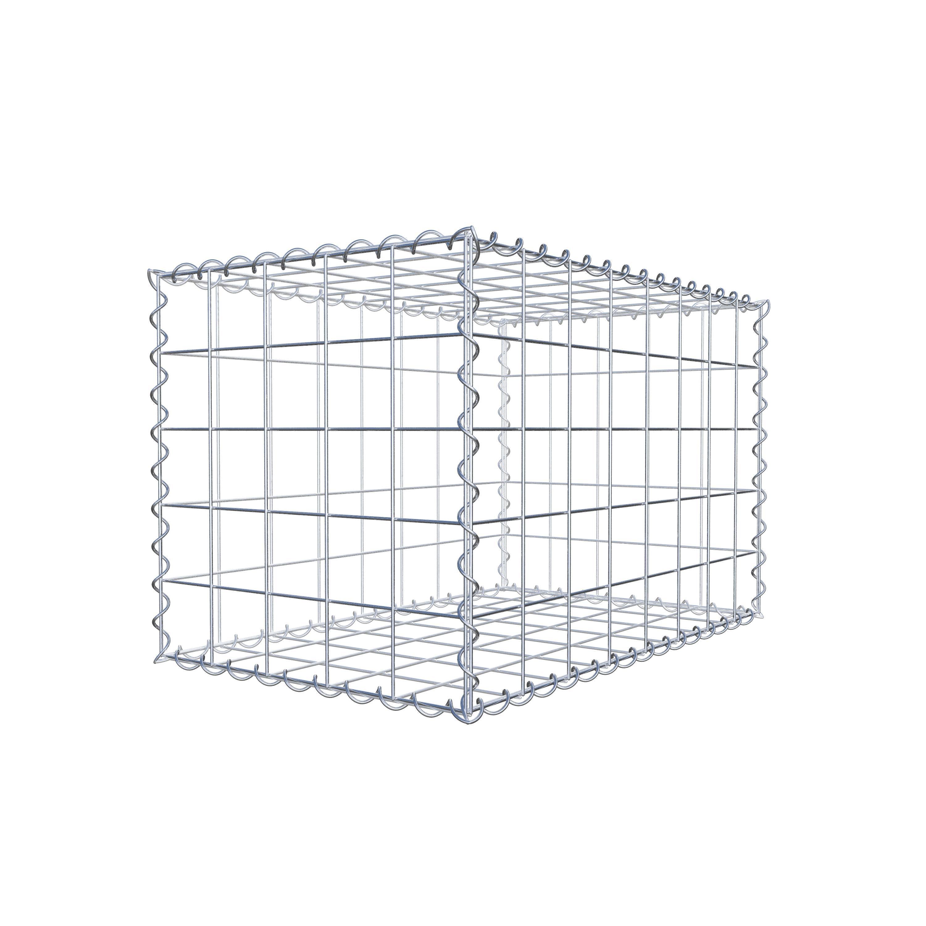 Schanskorf 80 cm x 50 cm x 50 cm (L x H x D), maaswijdte 10 cm x 10 cm, spiraal