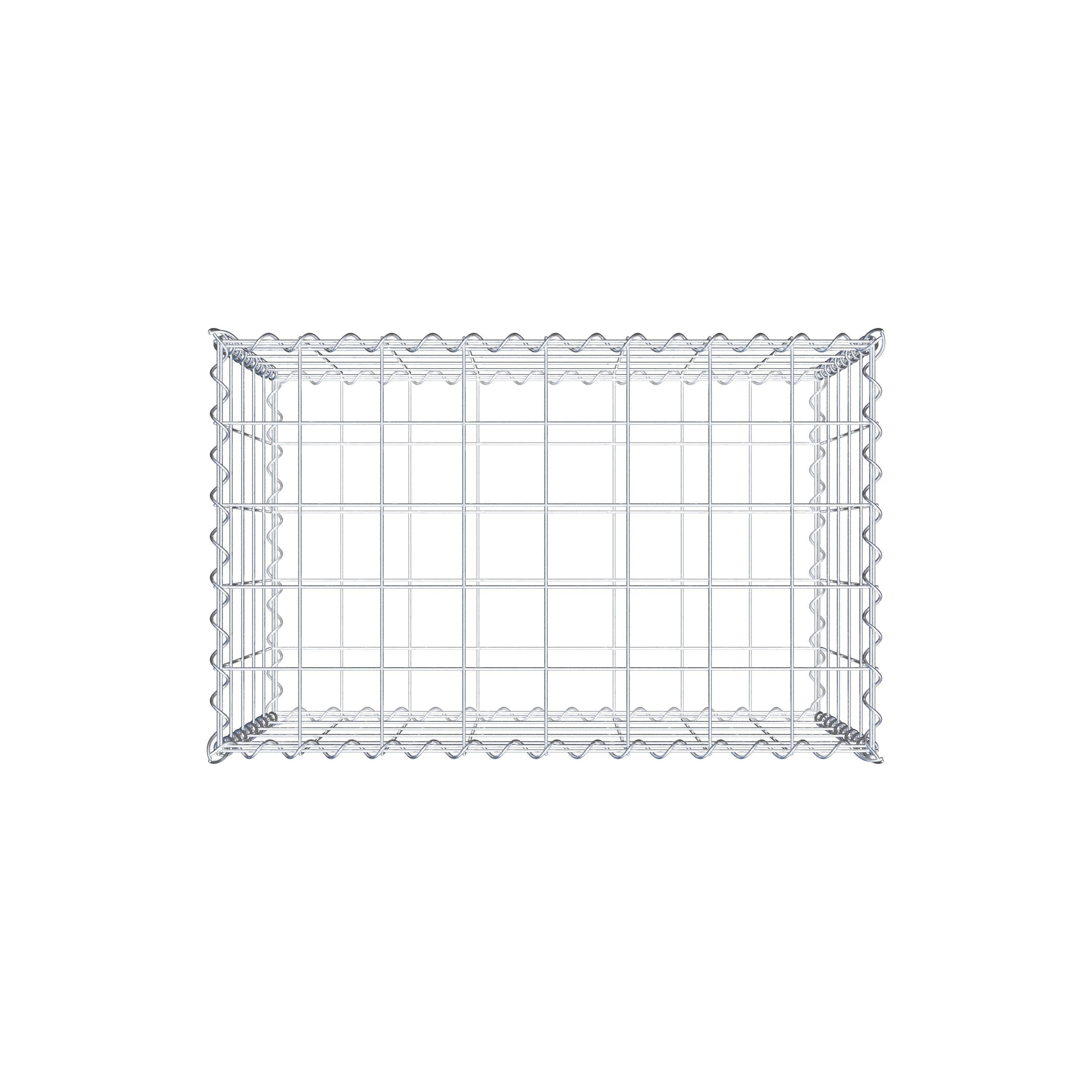 Schanskorf 80 cm x 50 cm x 50 cm (L x H x D), maaswijdte 10 cm x 10 cm, spiraal