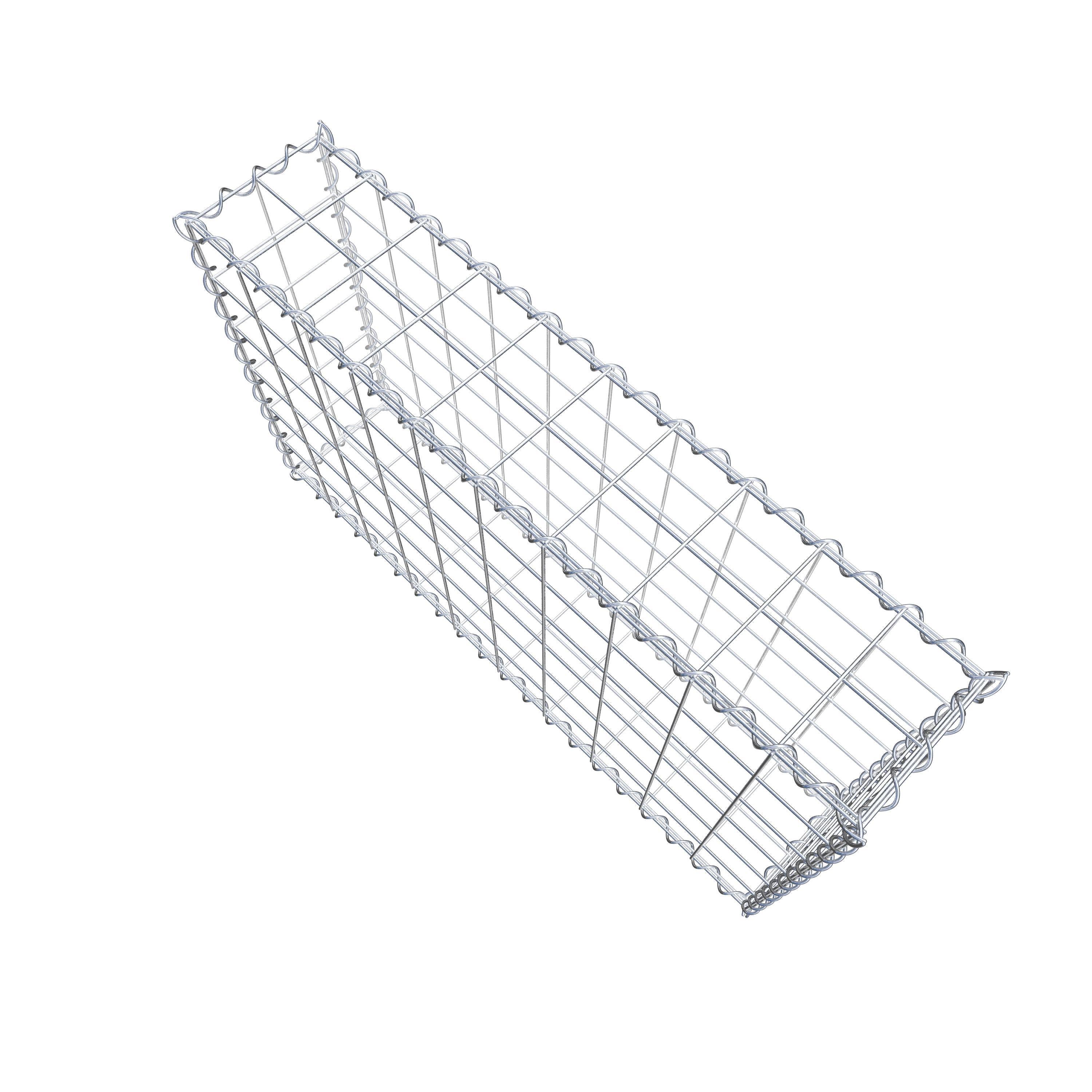 Gabion 100 cm x 60 cm x 20 cm (L x H x P), mailles 10 cm x 10 cm, spirale