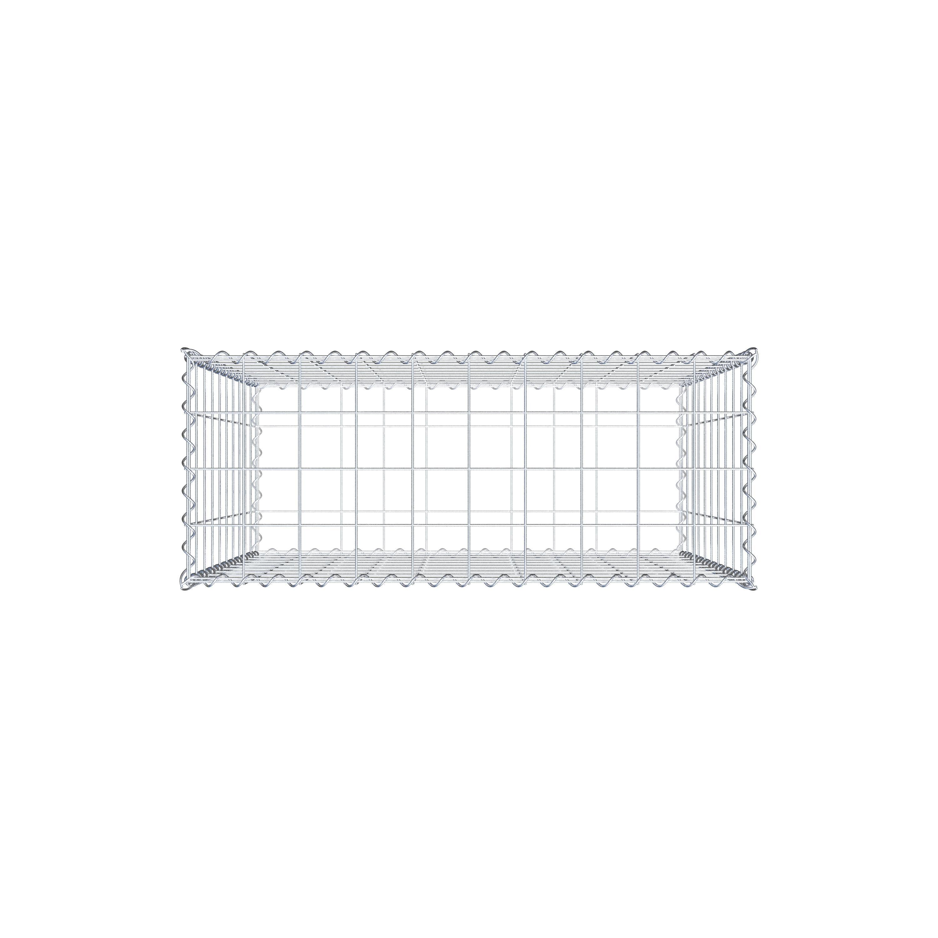Gabione 100 cm x 100 cm x 40 cm (L x H x T), Maschenweite 10 cm x 10 cm, Spirale