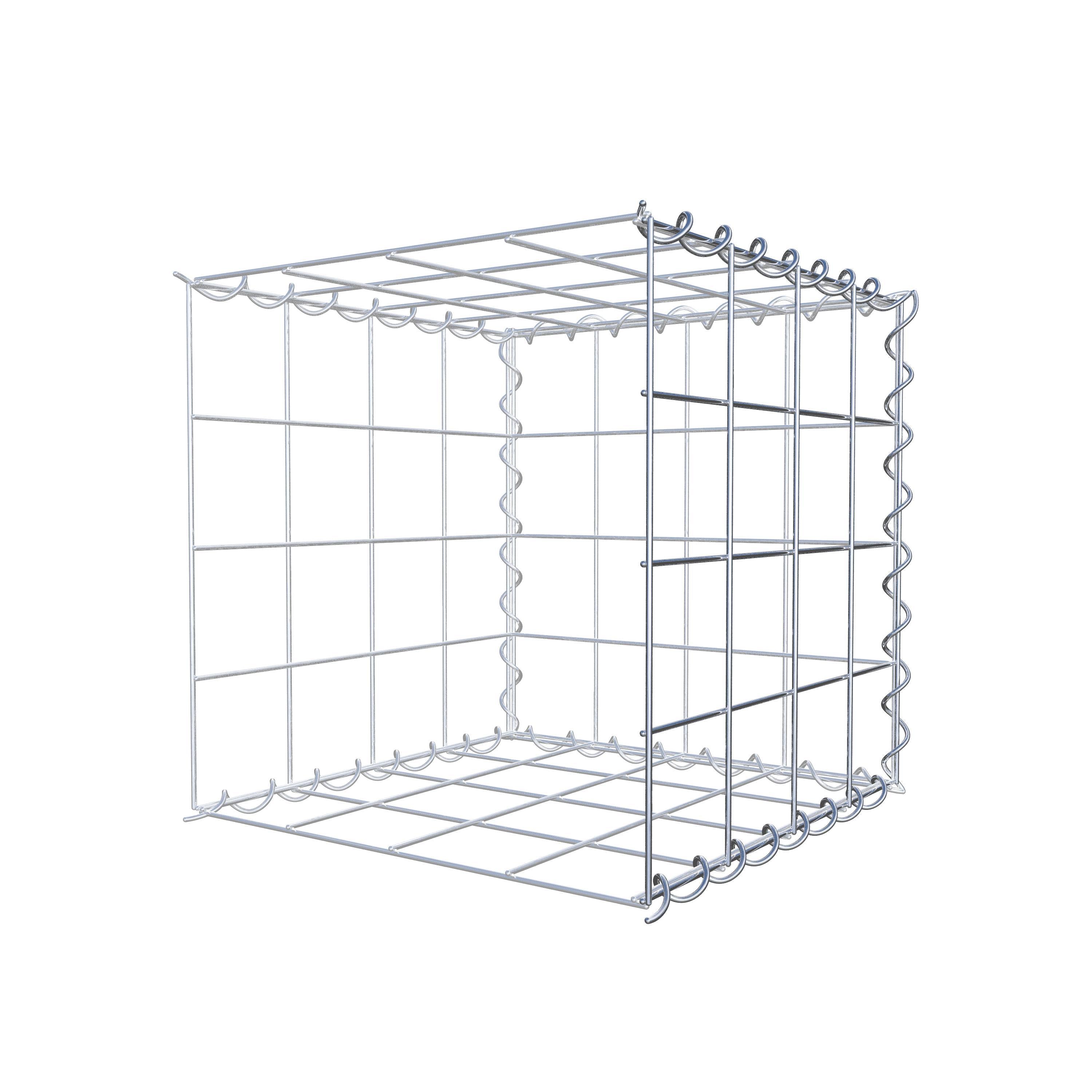 Gavión complementario tipo 2 40 cm x 40 cm x 40 cm (L x A x P), malla 10 cm x 10 cm, espiral