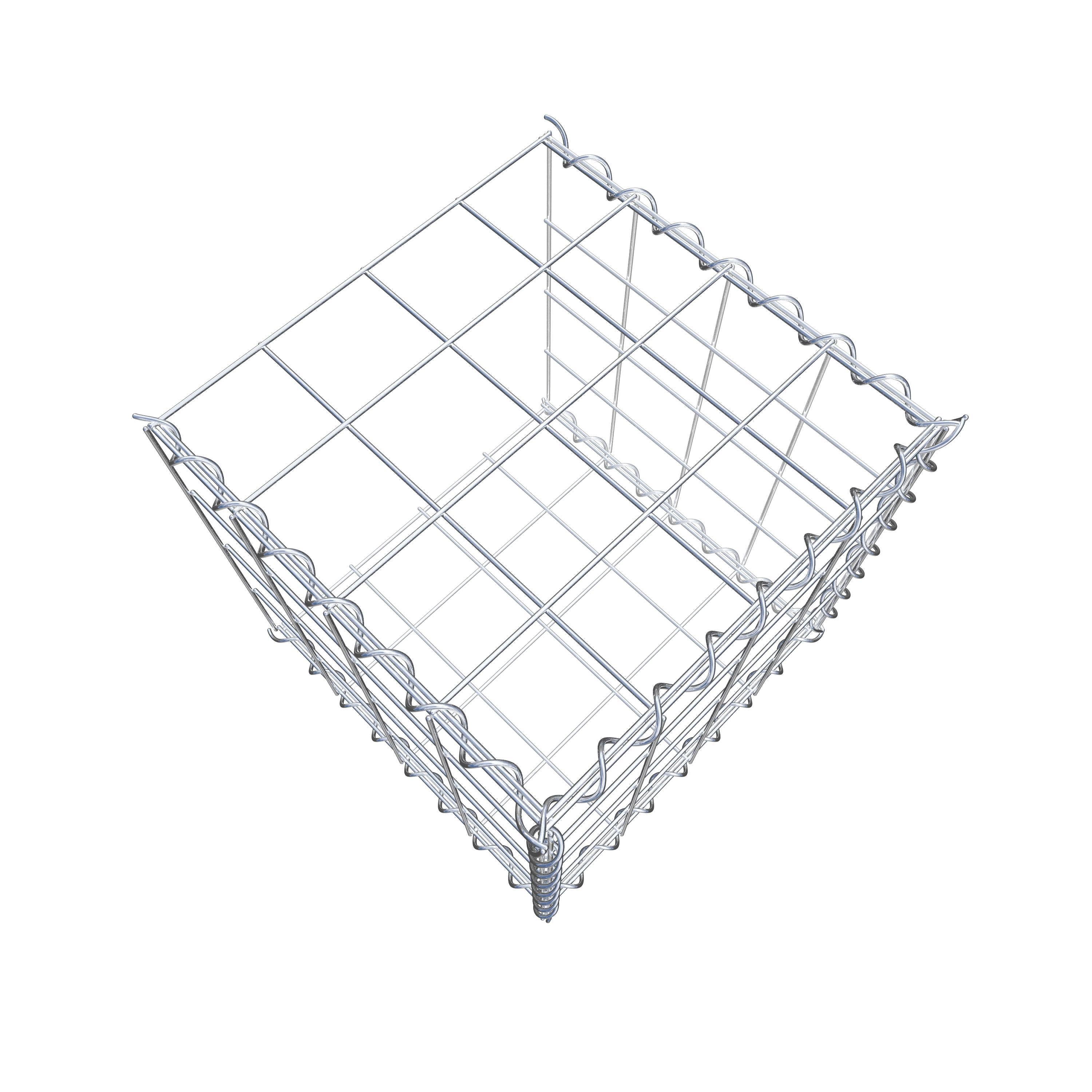 Gavión complementario tipo 2 40 cm x 40 cm x 40 cm (L x A x P), malla 10 cm x 10 cm, espiral