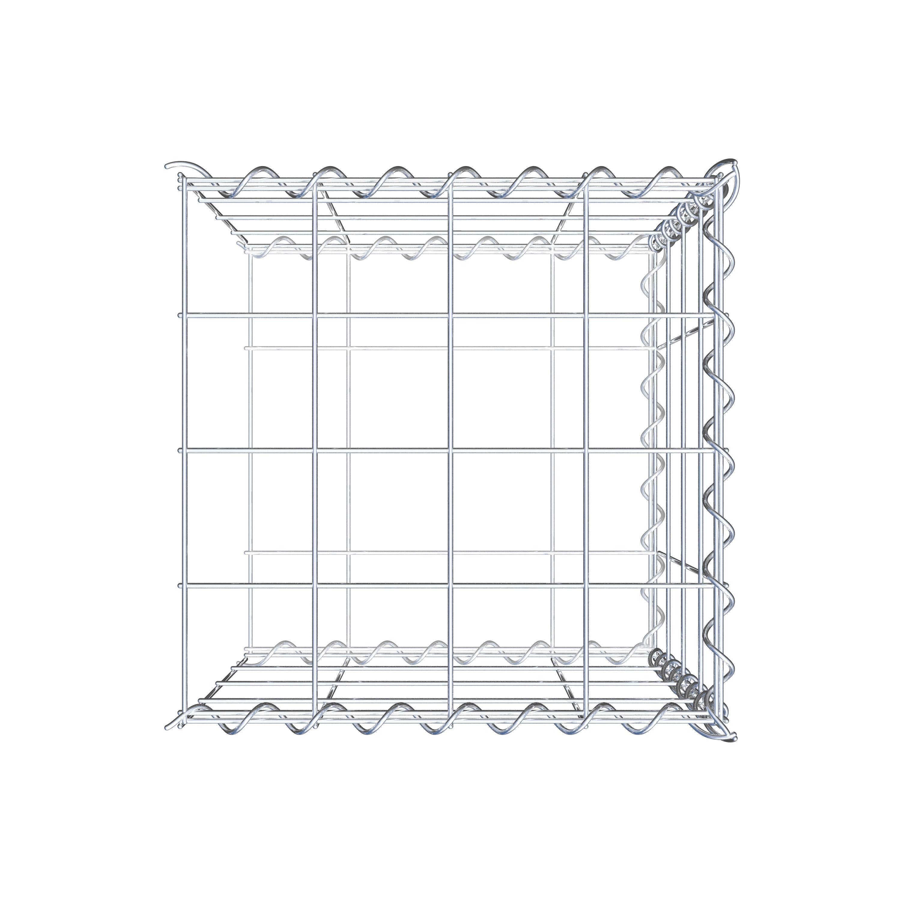 Gavión complementario tipo 2 40 cm x 40 cm x 40 cm (L x A x P), malla 10 cm x 10 cm, espiral