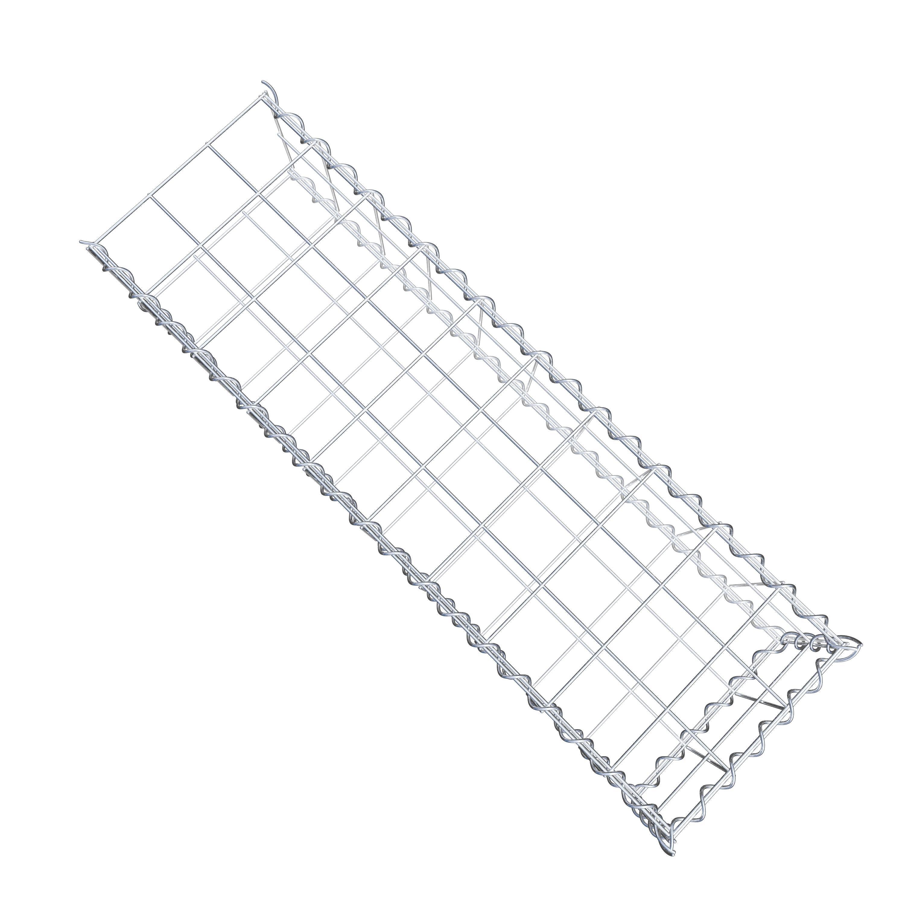 Add-on schanskorf type 2 100 cm x 20 cm x 30 cm (L x H x D), maaswijdte 10 cm x 10 cm, spiraalvormig