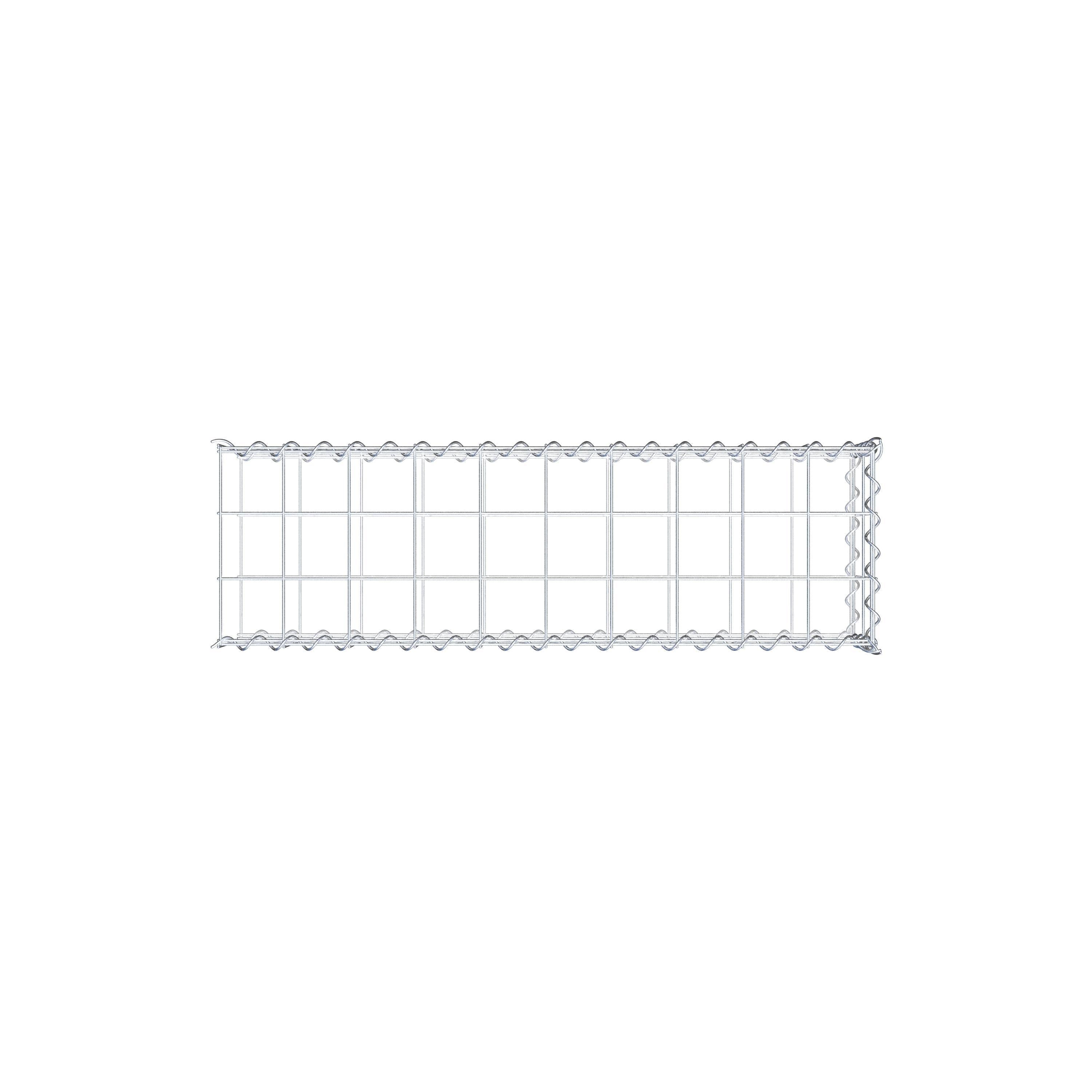 Add-on schanskorf type 2 100 cm x 20 cm x 30 cm (L x H x D), maaswijdte 10 cm x 10 cm, spiraalvormig