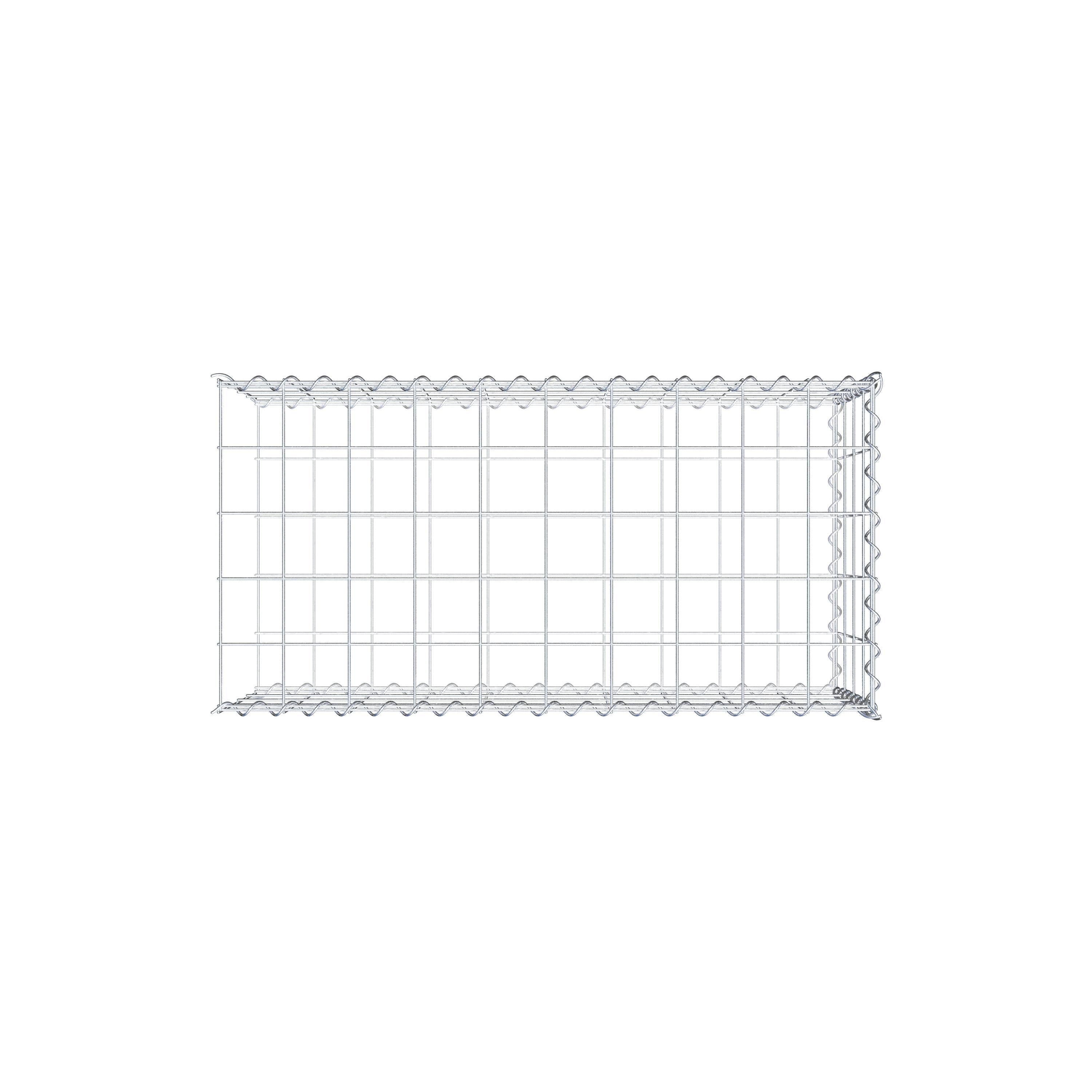 Add-on schanskorf type 2 100 cm x 40 cm x 50 cm (L x H x D), maaswijdte 10 cm x 10 cm, spiraal