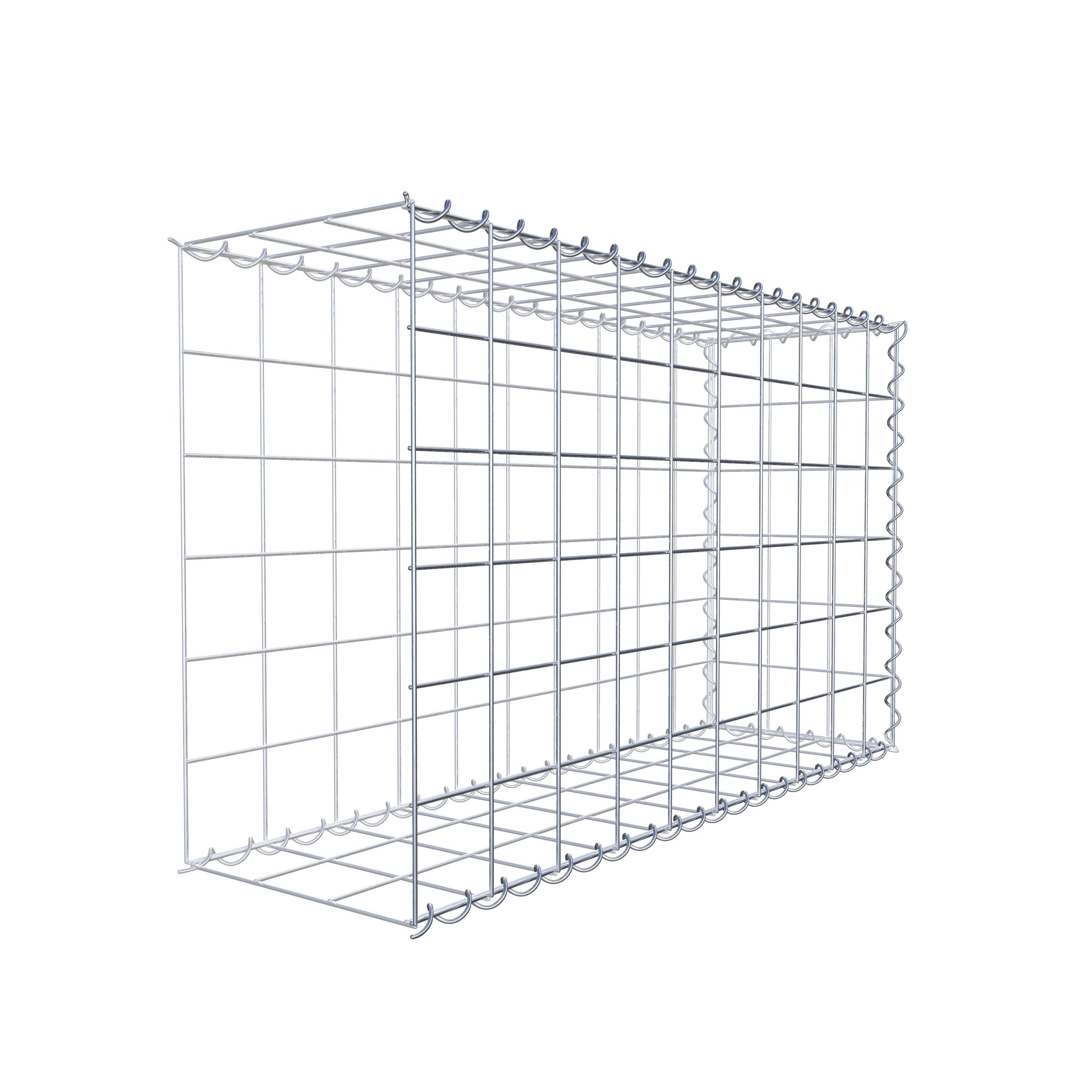 Gabion rapporté type 2 100 cm x 60 cm x 30 cm (L x H x P), mailles 10 cm x 10 cm, spirale