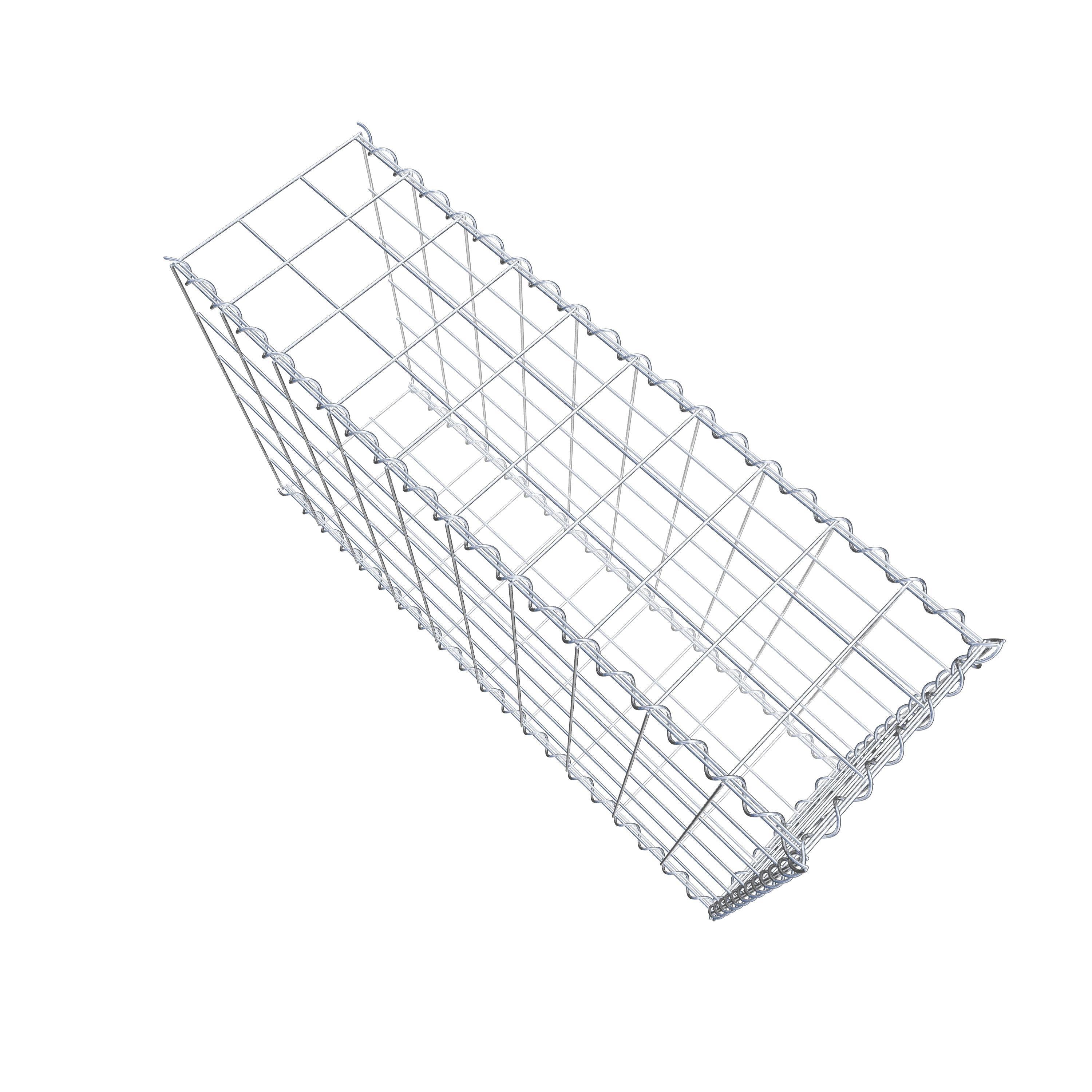 Gabion rapporté type 2 100 cm x 60 cm x 30 cm (L x H x P), mailles 10 cm x 10 cm, spirale