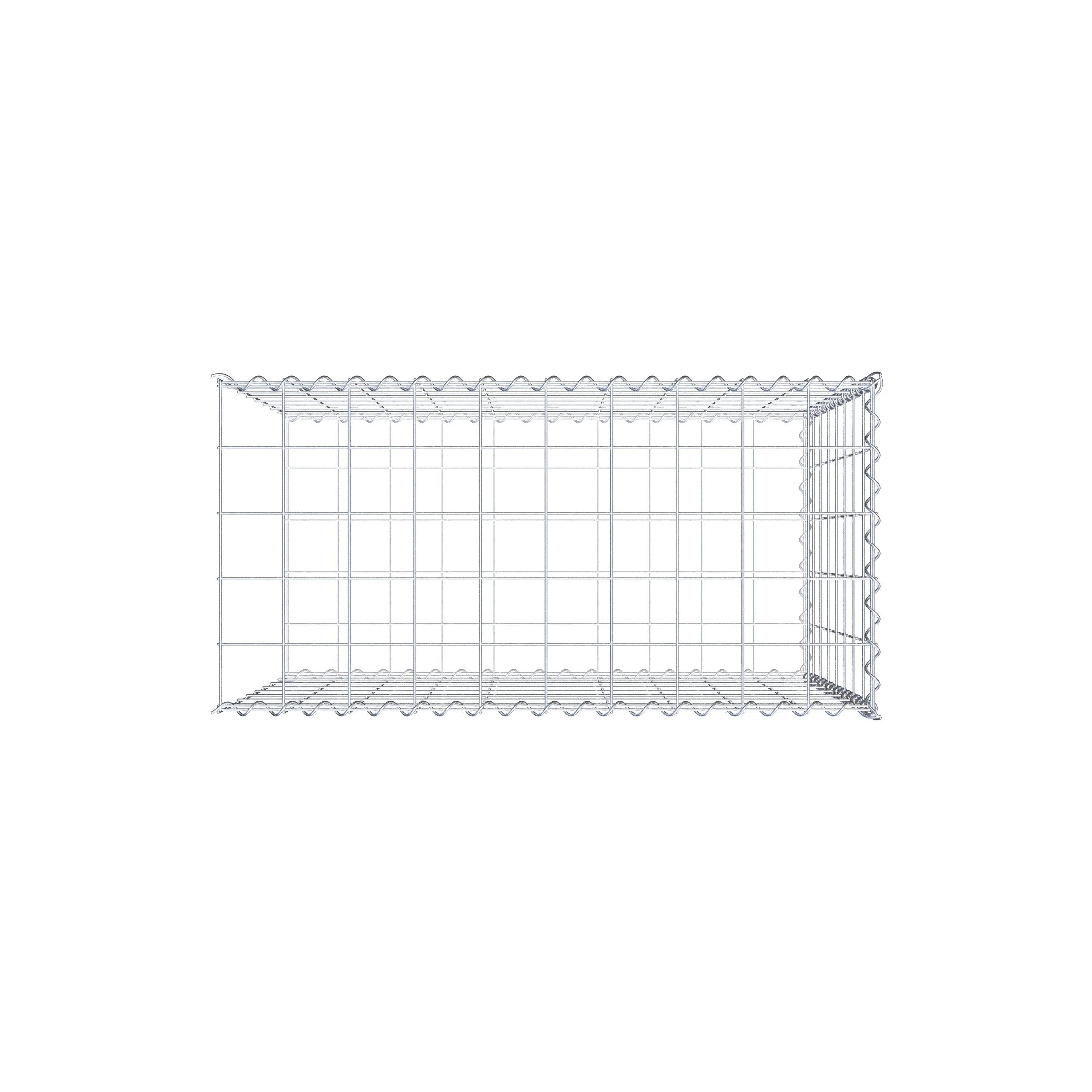 Anbaugabione Typ 2 100 cm x 80 cm x 50 cm (L x H x T), Maschenweite 10 cm x 10 cm, Spirale