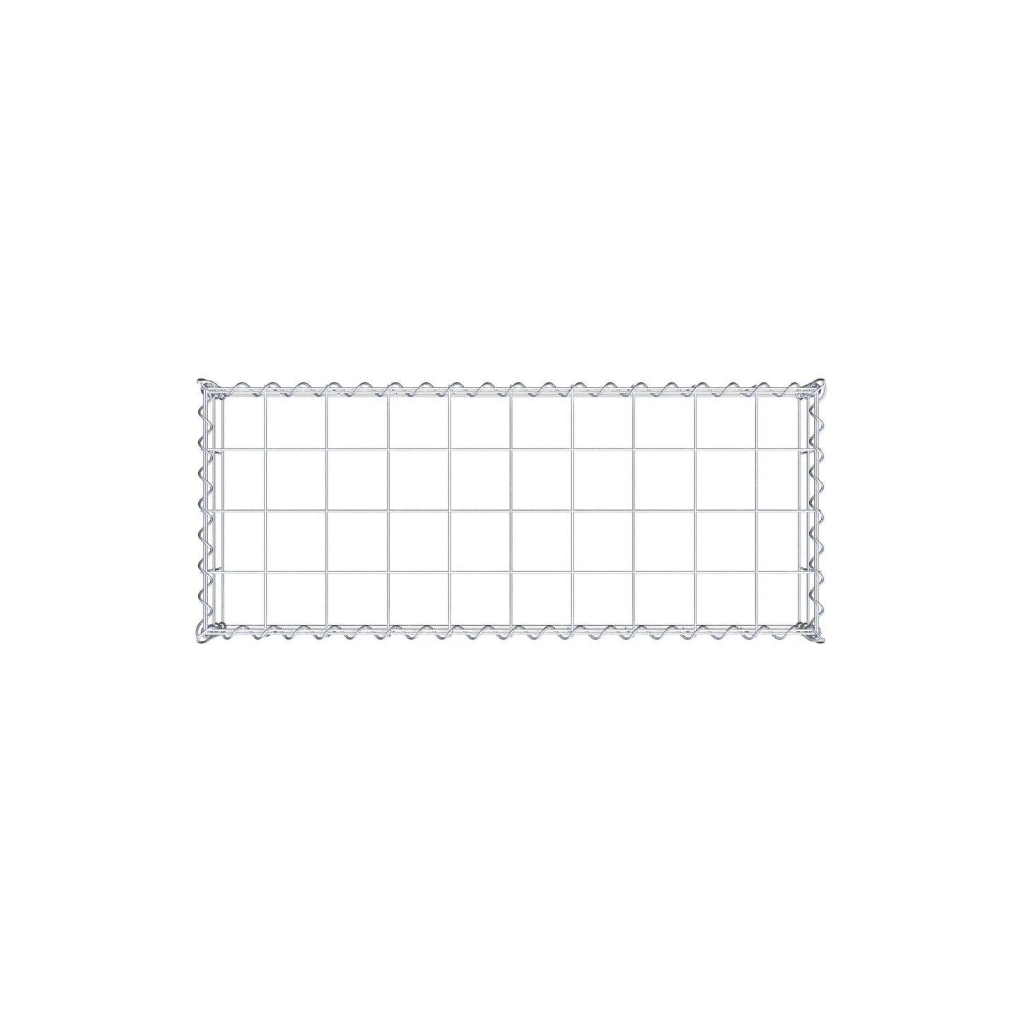 Opvokset gabion type 3 100 cm x 20 cm x 40 cm (L x H x D), maskestørrelse 10 cm x 10 cm, spiral