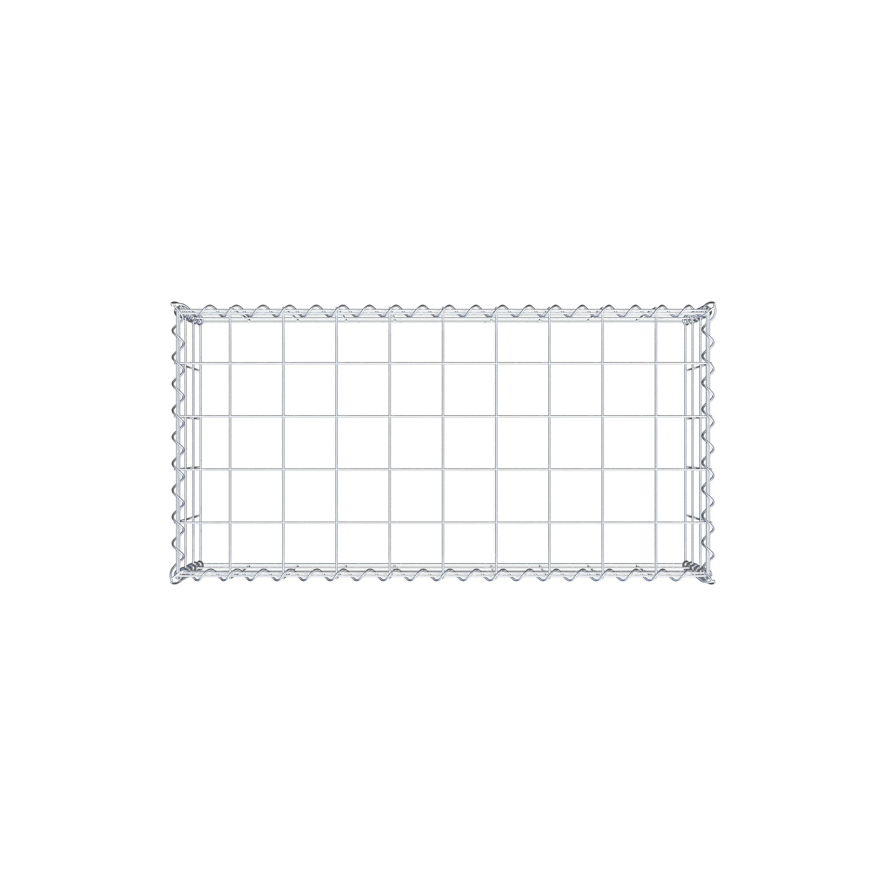 Gabion rapporté type 3 100 cm x 30 cm x 50 cm (L x H x P), mailles 10 cm x 10 cm, spirale