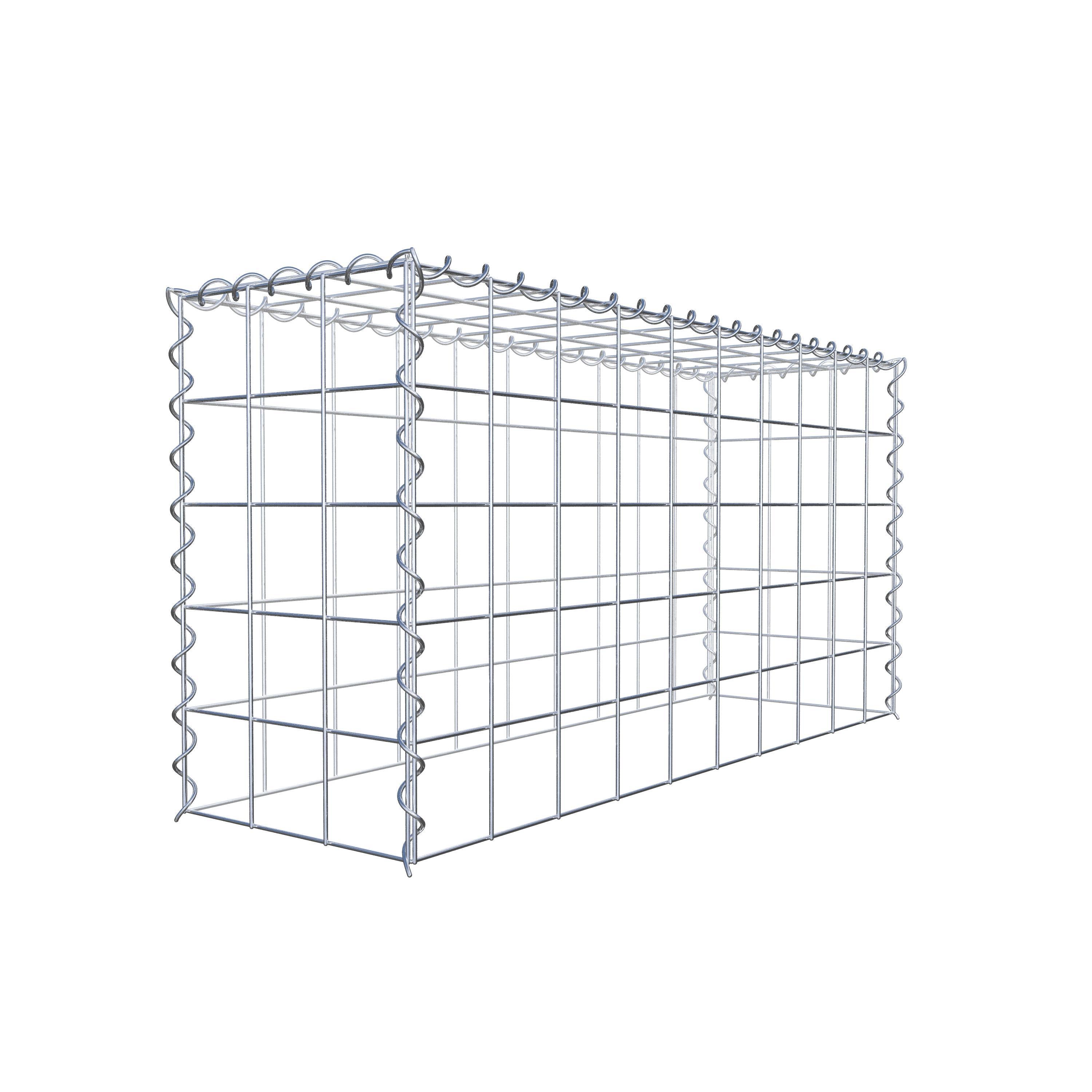 Gabion rapporté type 3 100 cm x 50 cm x 30 cm (L x H x P), mailles 10 cm x 10 cm, spirale