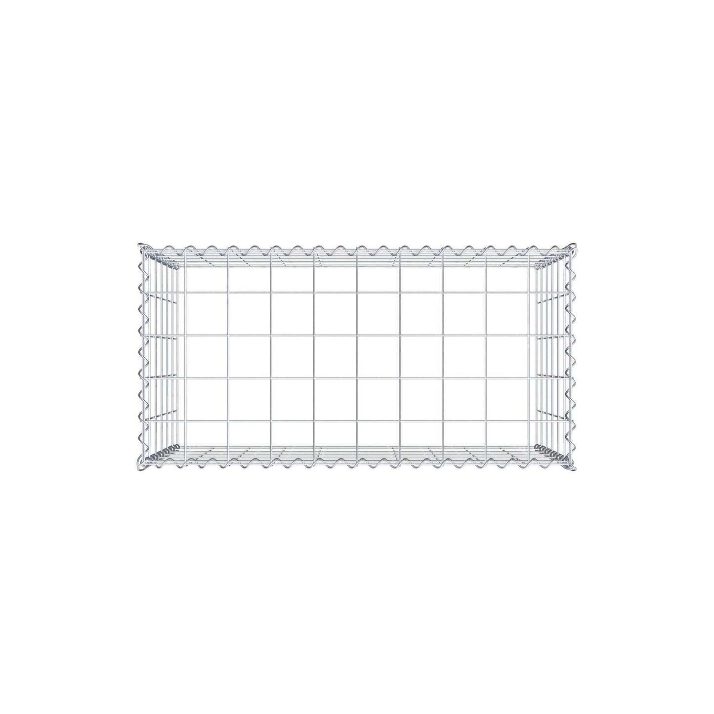 Gabion rapporté type 3 100 cm x 60 cm x 50 cm (L x H x P), mailles 10 cm x 10 cm, spirale