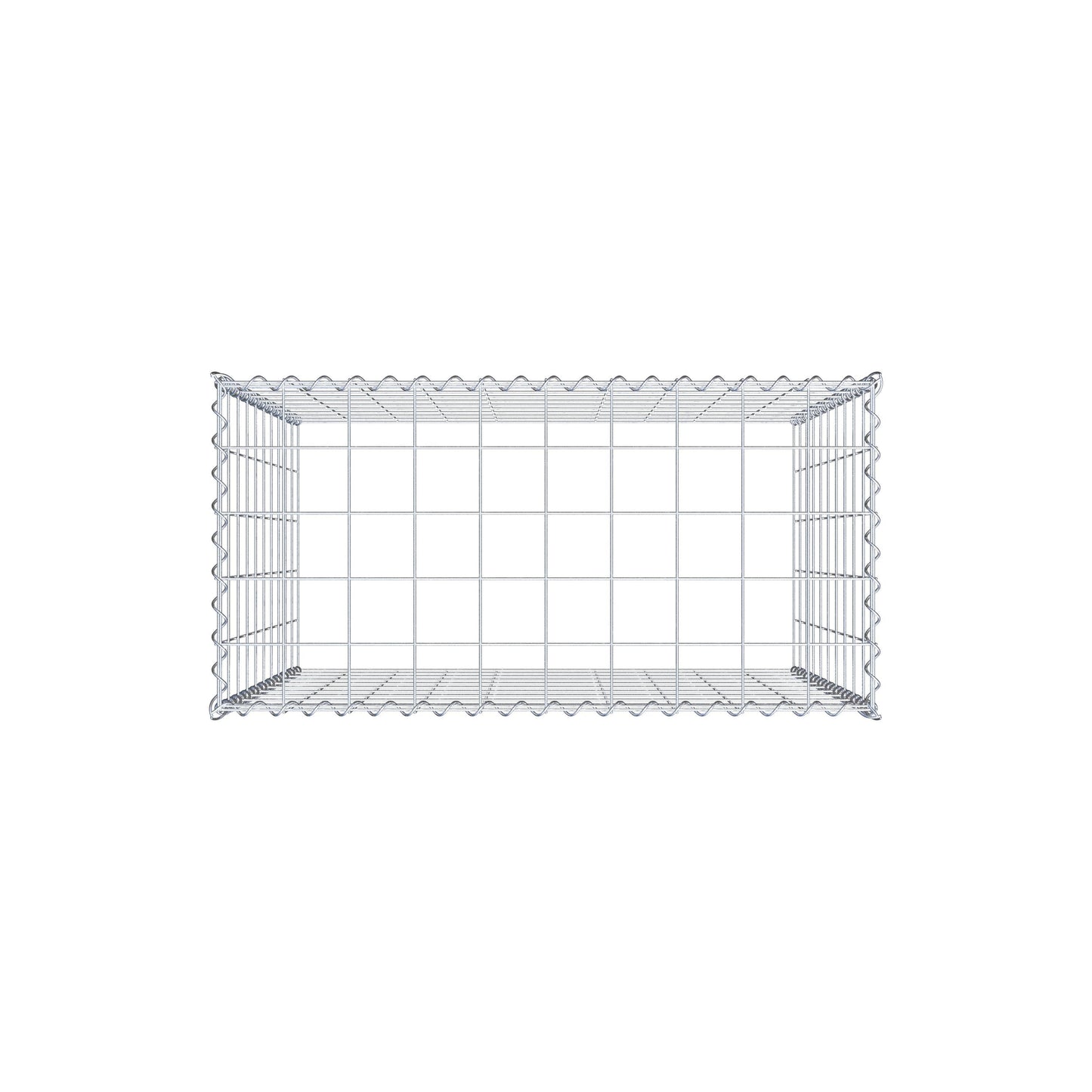 Gabion rapporté type 3 100 cm x 100 cm x 50 cm (L x H x P), mailles 10 cm x 10 cm, spirale