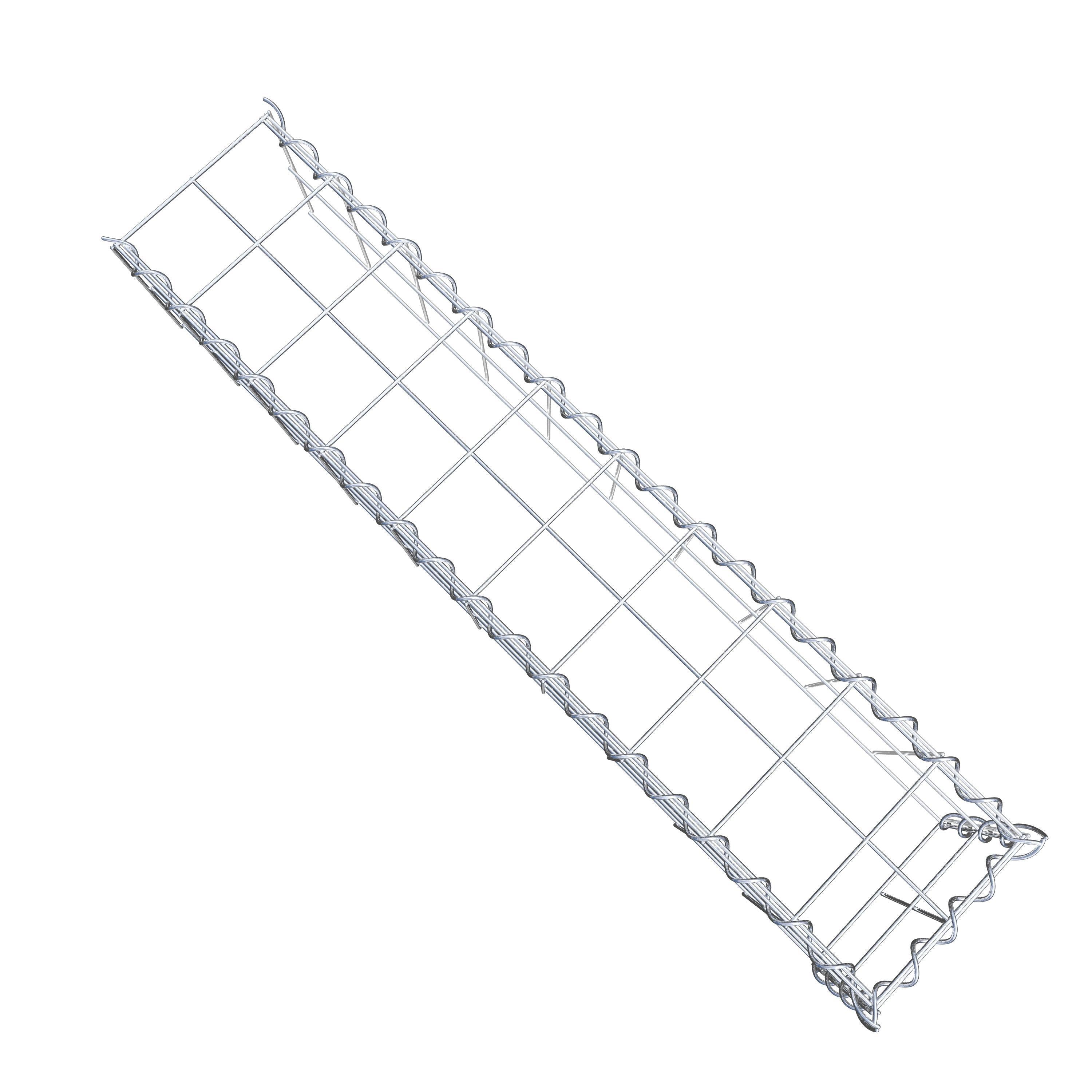 Gabion rapporté type 4 100 cm x 20 cm x 20 cm (L x H x P), maille 10 cm x 10 cm, spirale