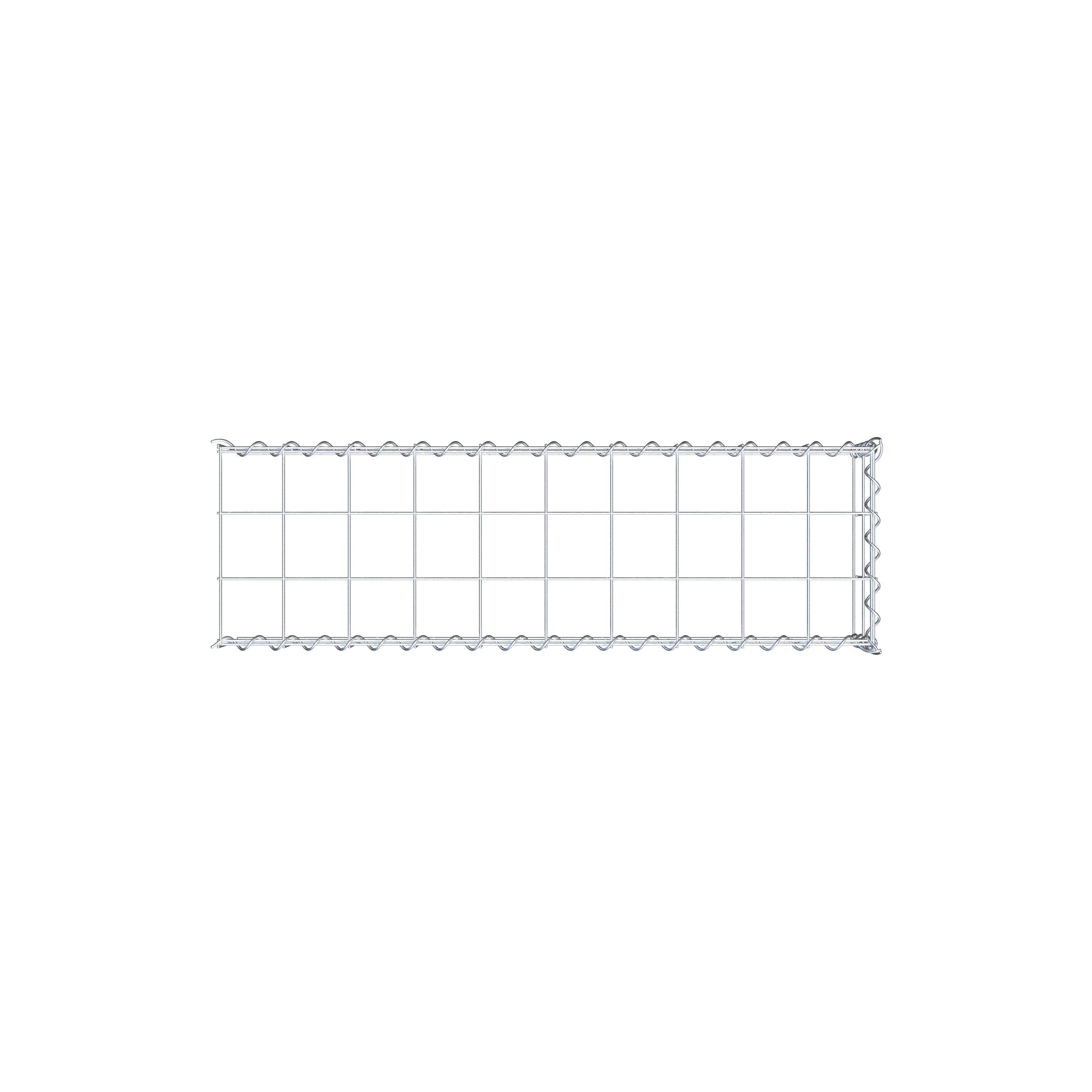 Extra gabion typ 4 100 cm x 20 cm x 30 cm (L x H x D), maskstorlek 10 cm x 10 cm, spiral