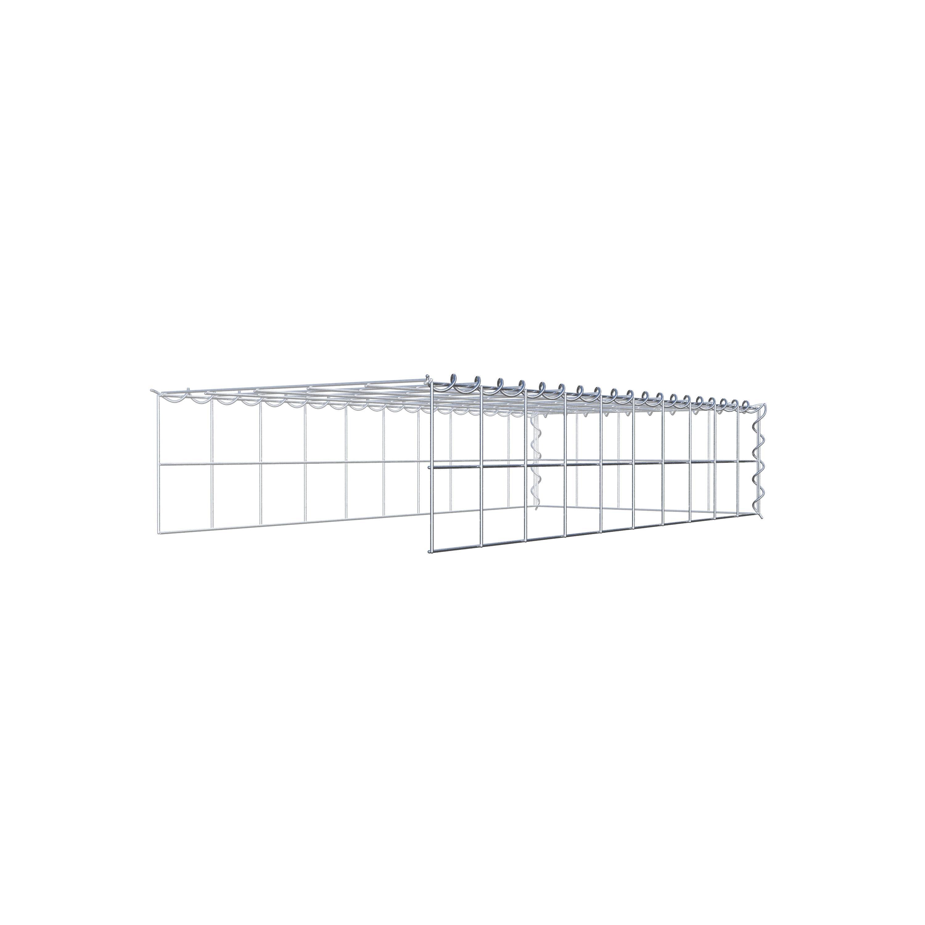 Gavión complementario tipo 4 100 cm x 20 cm x 50 cm (L x A x P), malla 10 cm x 10 cm, espiral